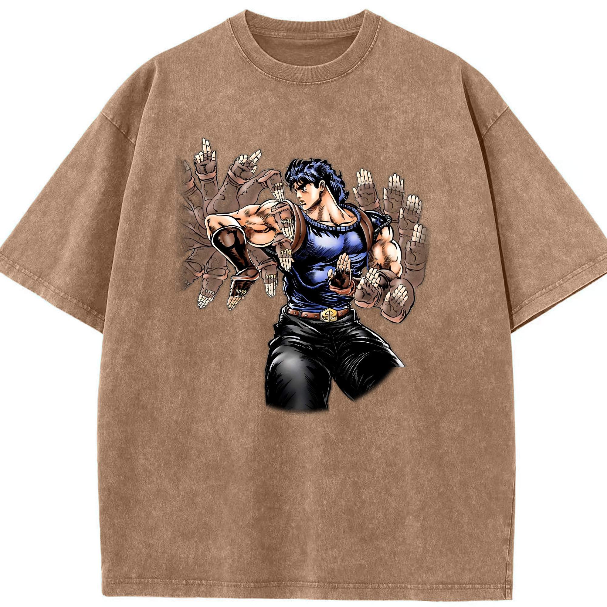（画像用） ジョジョの奇妙な冒険 /ジョナサン?ジョースター JoJo's Bizarre Adventure Jonathan Joestar 綿100% ヴィンテージ風 半袖Tシャツ（フロントプリント）