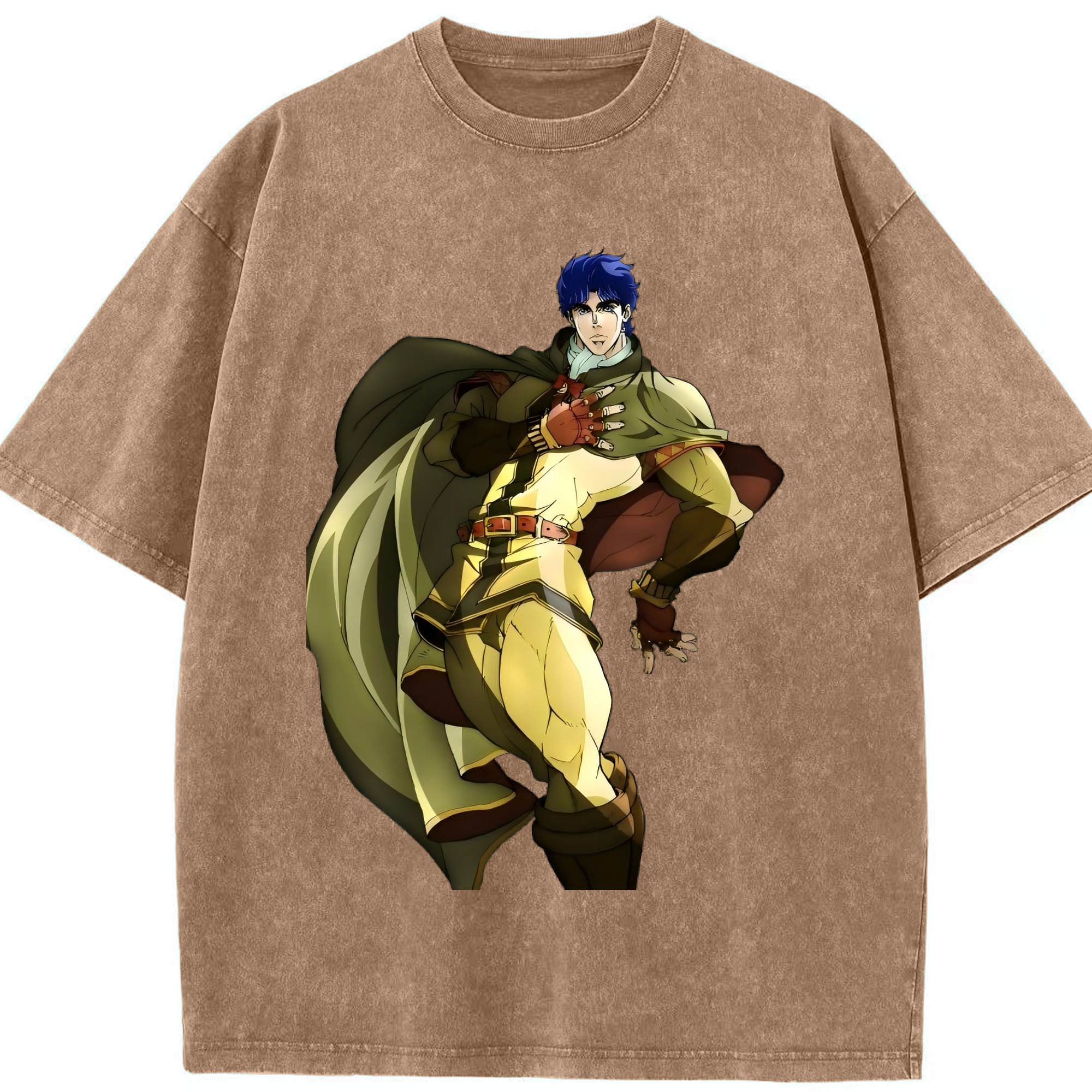 （画像用） ジョジョの奇妙な冒険 /ジョナサン?ジョースター JoJo's Bizarre Adventure Jonathan Joestar 綿100% ヴィンテージ風 半袖Tシャツ（フロントプリント）