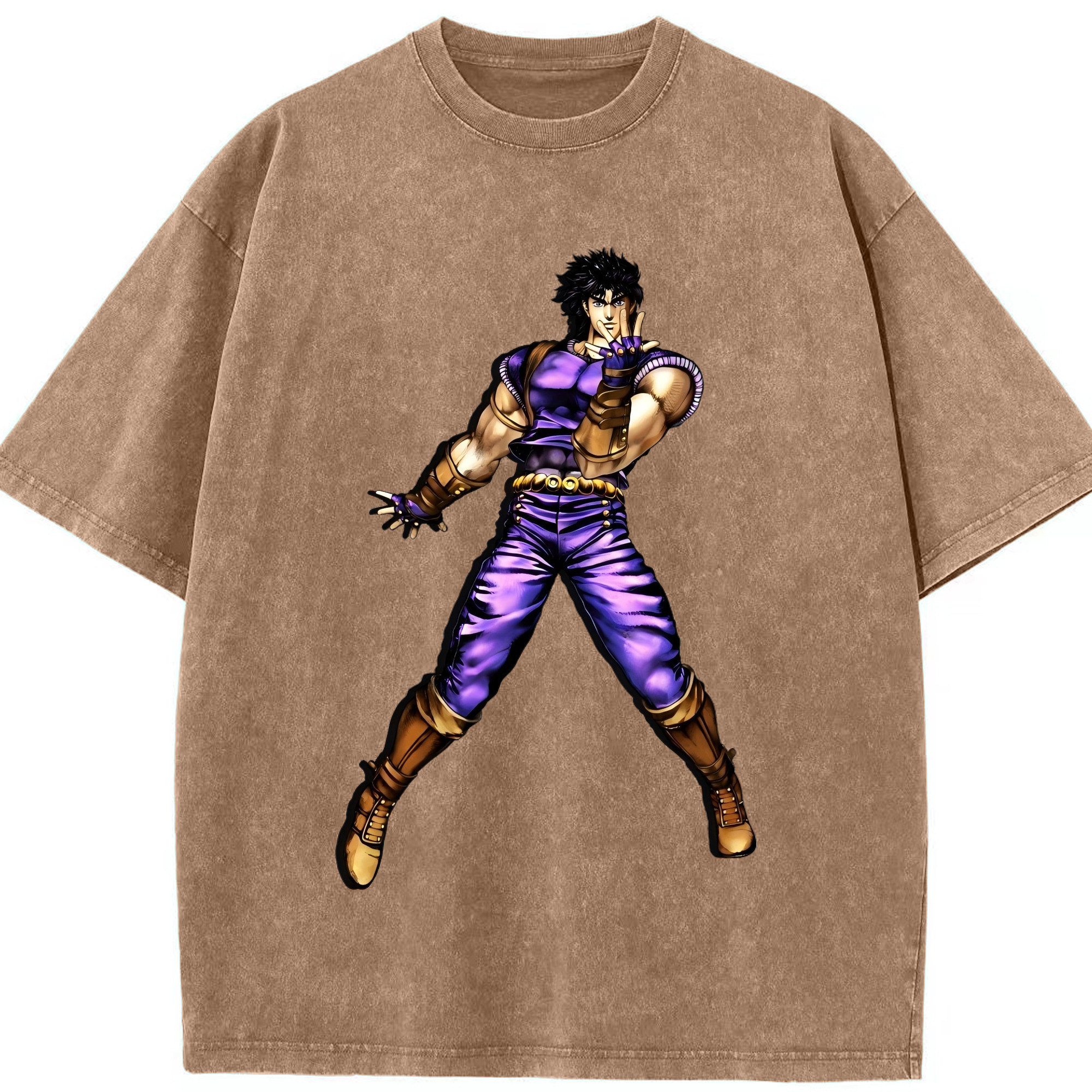 （画像用） ジョジョの奇妙な冒険 /ジョナサン?ジョースター JoJo's Bizarre Adventure Jonathan Joestar 綿100% ヴィンテージ風 半袖Tシャツ（フロントプリント）