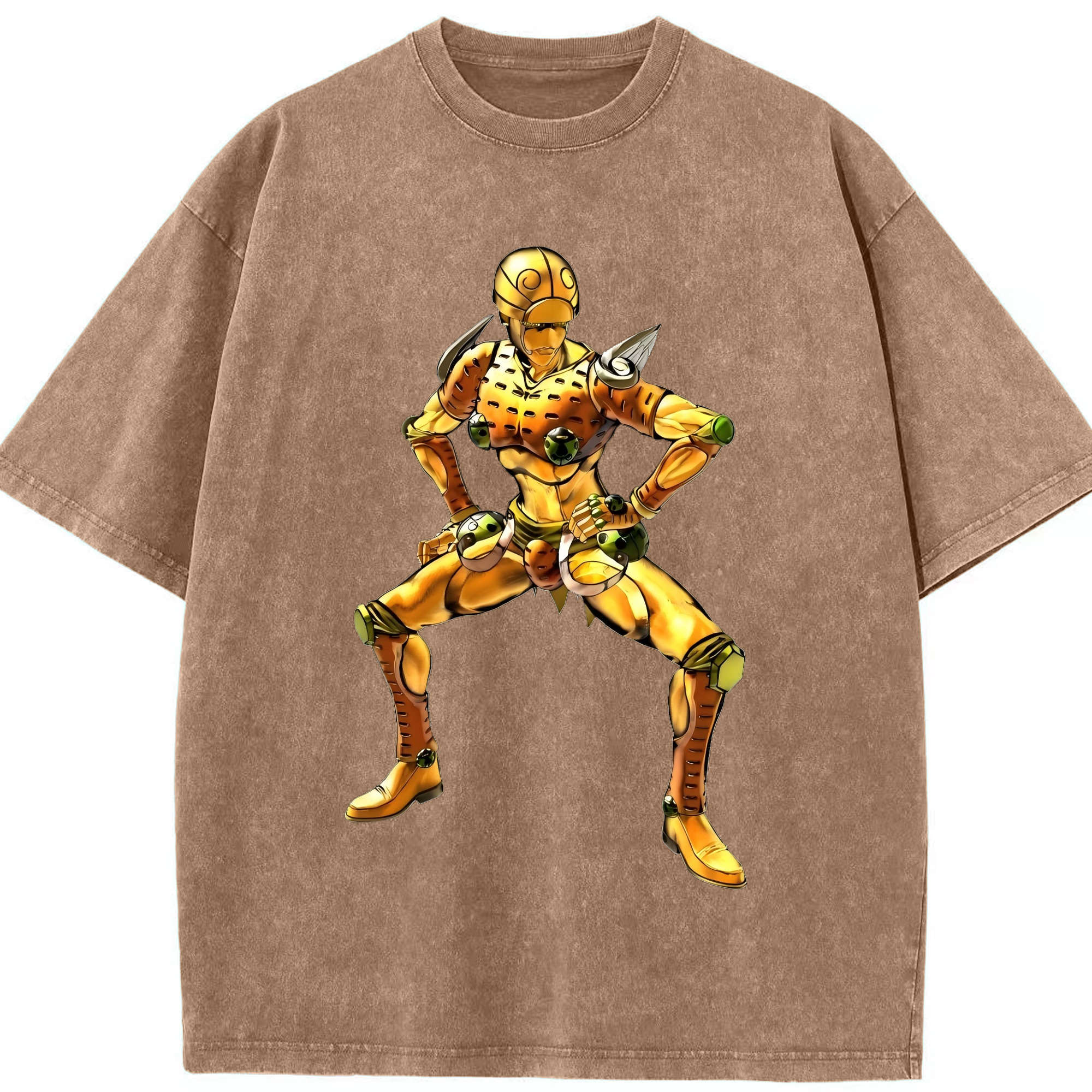 （画像用） ジョジョの奇妙な冒険 ジョルノ?ジョバァーナ JoJo's Bizarre Adventure Giorno Giovanna 綿100% ヴィンテージ風 半袖Tシャツ（フロントプリント）