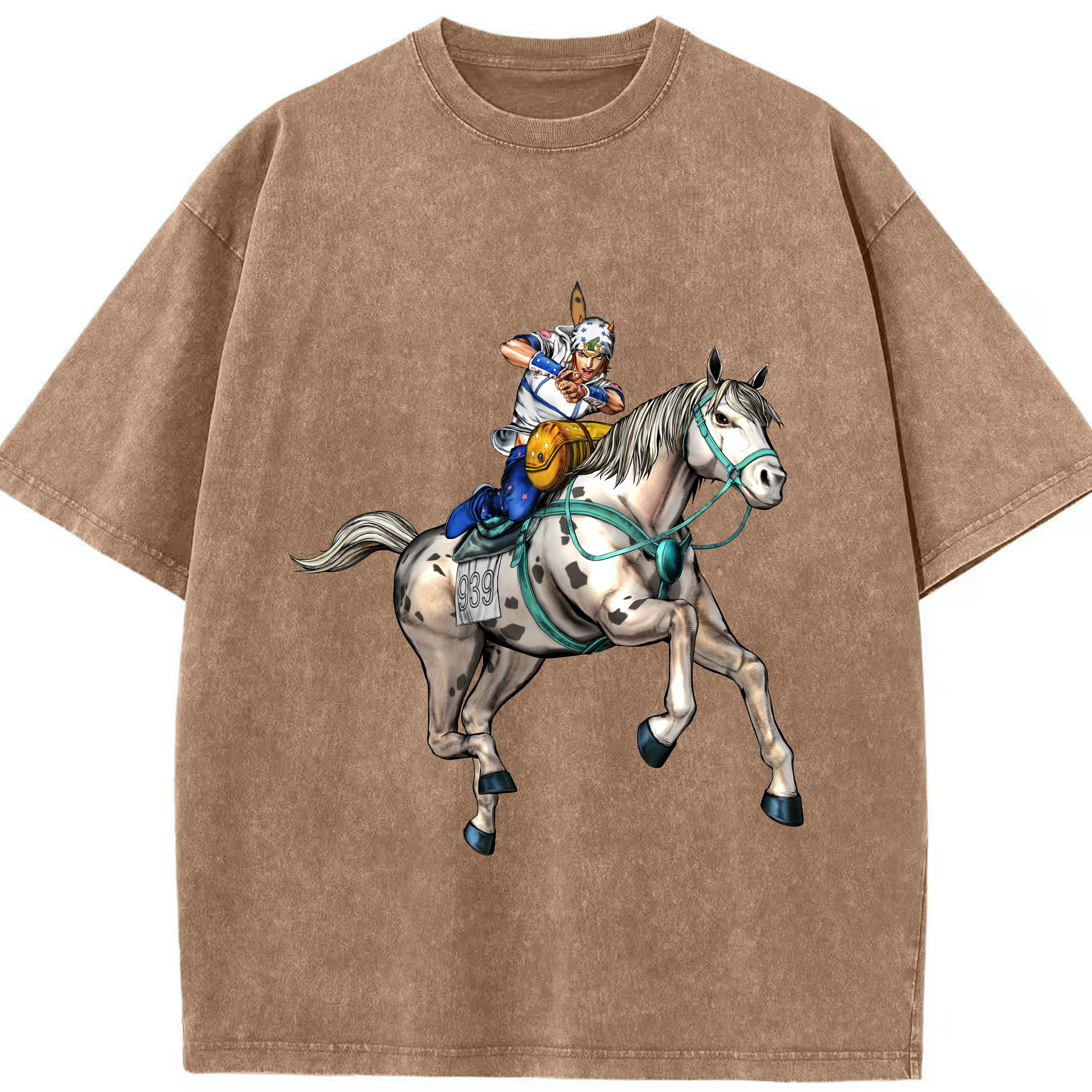 （画像用） ジョジョの奇妙な冒険 ジョナサン?ジョースター JoJo's Bizarre Adventure Jonathan Joestar 綿100% ヴィンテージ風 半袖Tシャツ（フロントプリント）