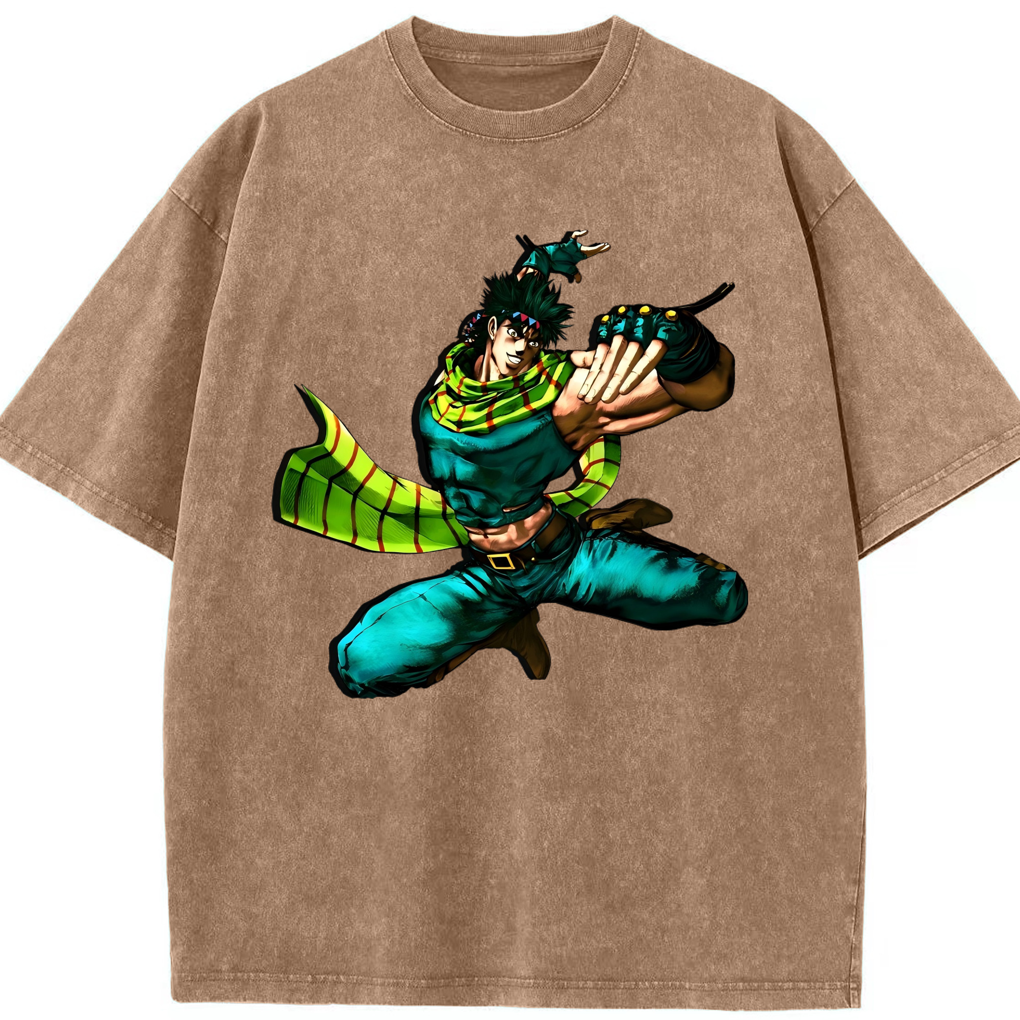 （画像用） ジョジョの奇妙な冒険 ジョセフ?ジョースター JoJo's Bizarre Adventure Joseph Joestar 綿100% ヴィンテージ風 半袖Tシャツ（フロントプリント）