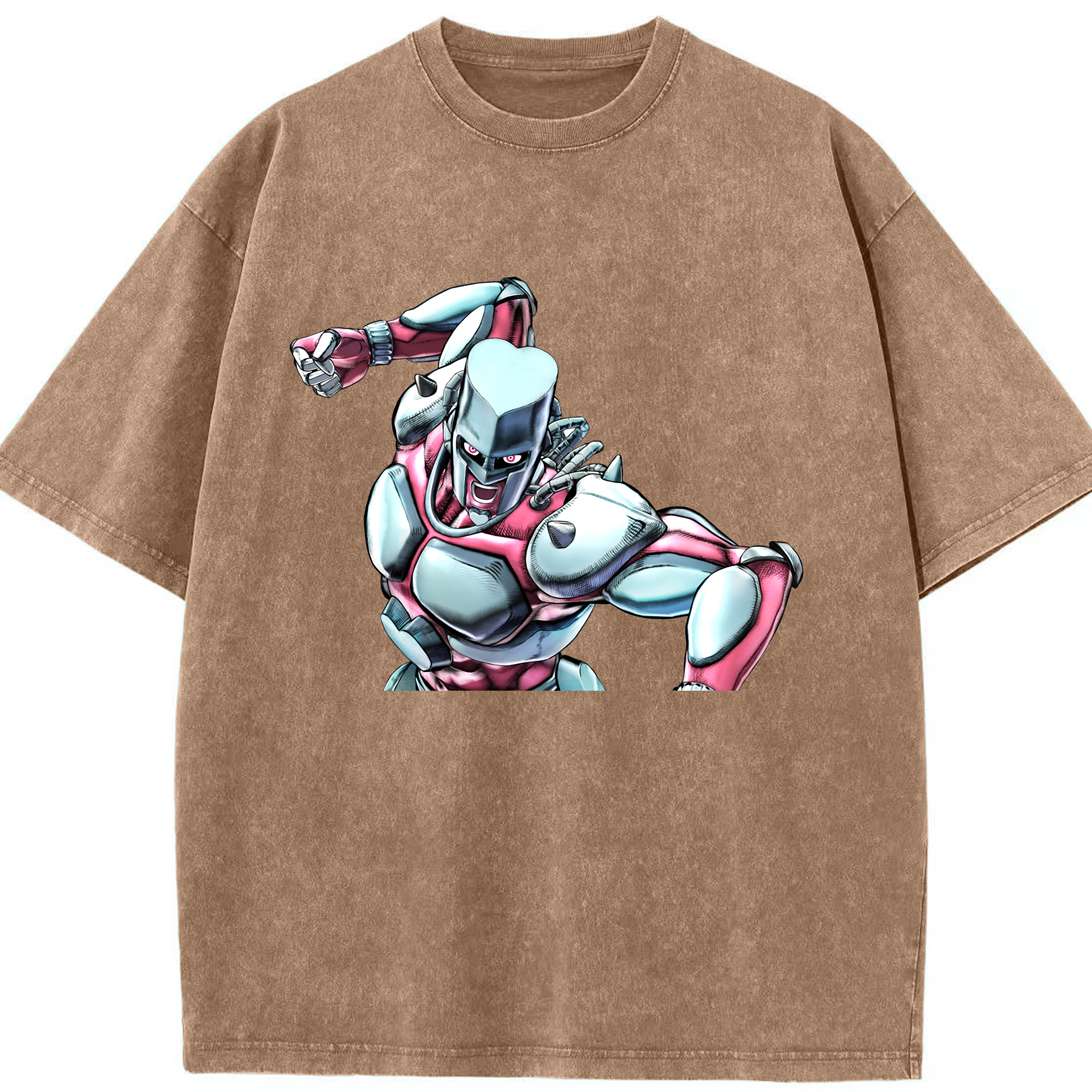 （画像用） ジョジョの奇妙な冒険 ひがしかた じょうすけ JoJo's Bizarre Adventure Higashikata Josuke 綿100% ヴィンテージ風 半袖Tシャツ（フロントプリント）