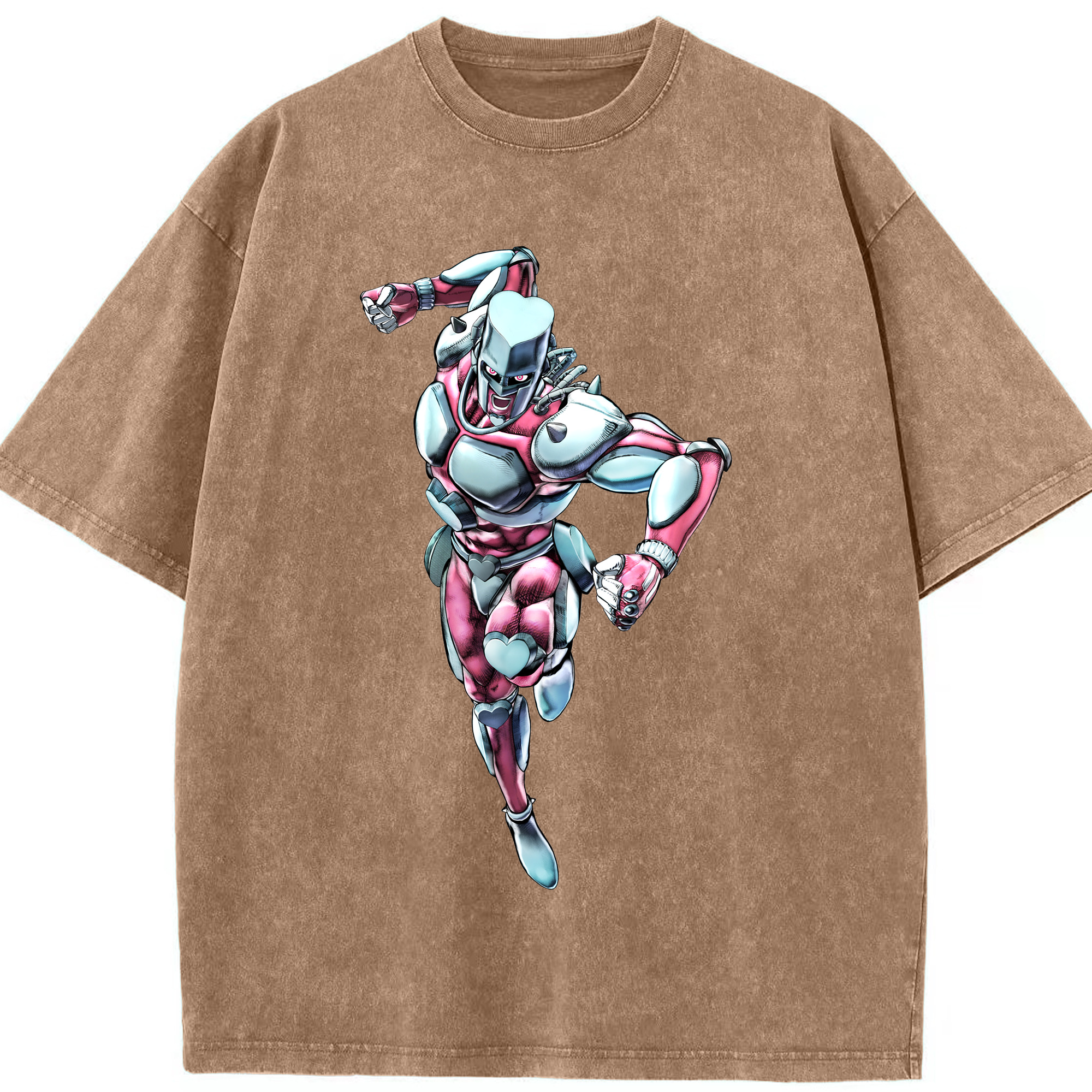（画像用） ジョジョの奇妙な冒険 ひがしかた じょうすけ JoJo's Bizarre Adventure Higashikata Josuke 綿100% ヴィンテージ風 半袖Tシャツ（フロントプリント）