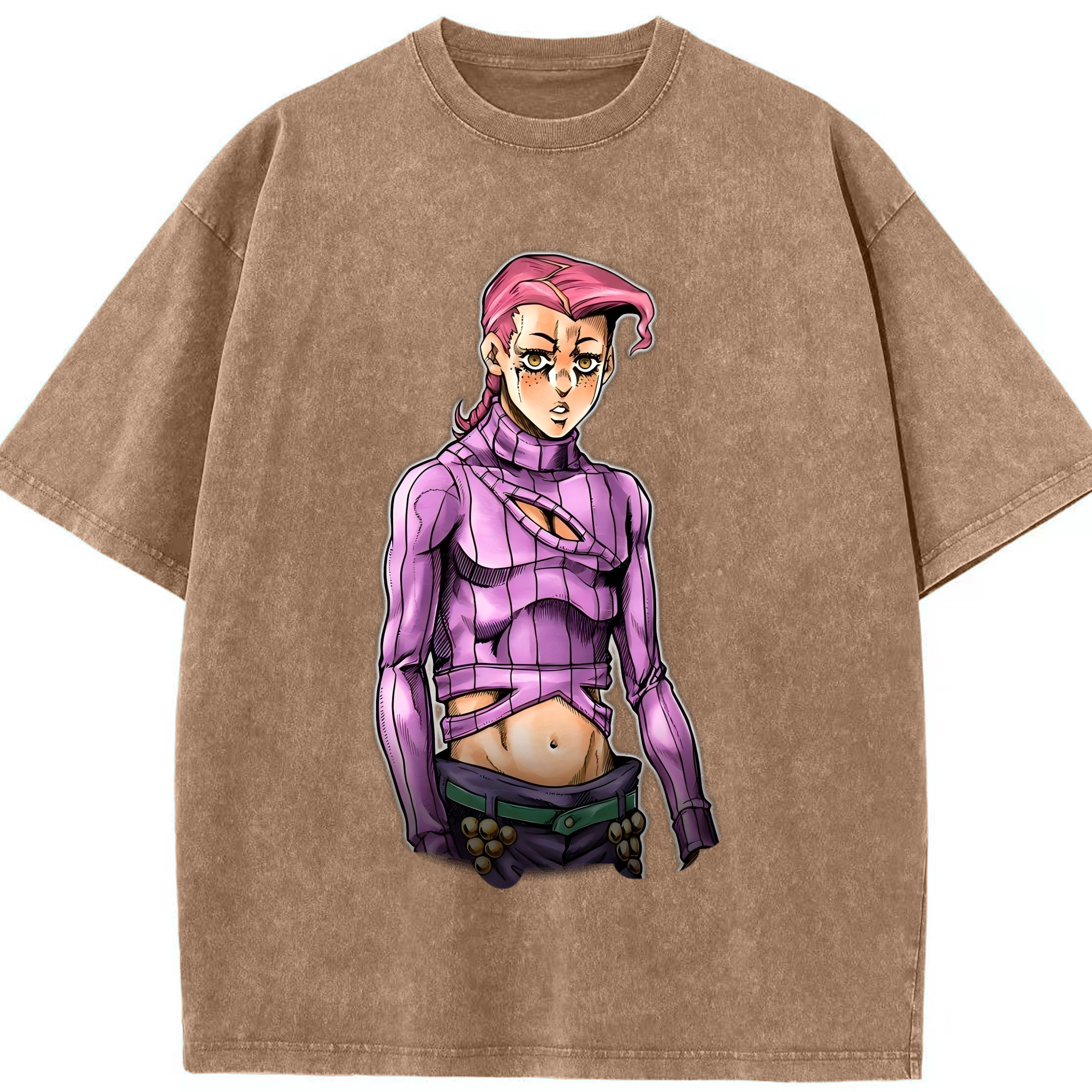 （画像用） ジョジョの奇妙な冒険 ビネガー?ドッピオ JoJo's Bizarre Adventure Vinegar Doppio 綿100% ヴィンテージ風 半袖Tシャツ（フロントプリント）