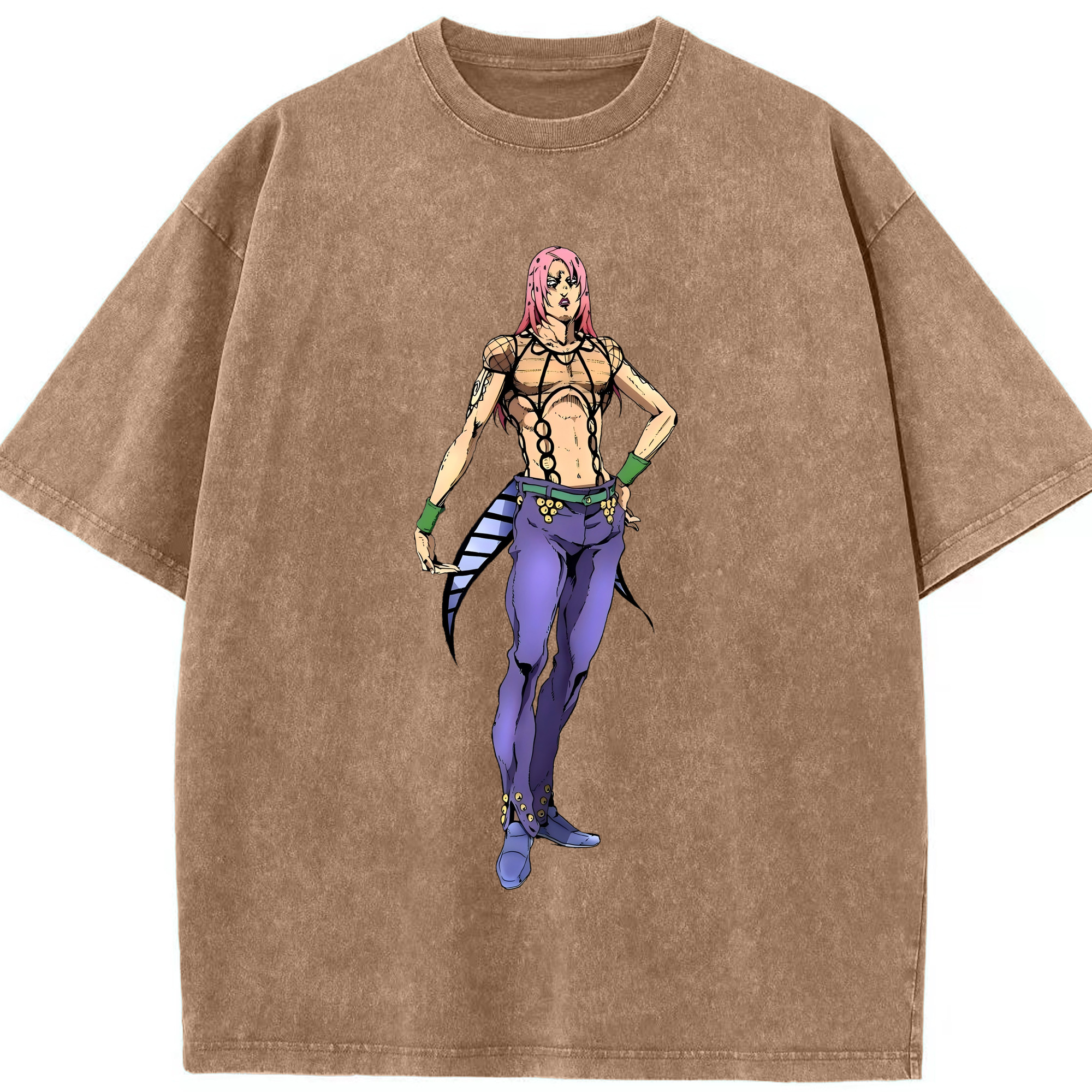（画像用） ジョジョの奇妙な冒険 ビネガー?ドッピオ JoJo's Bizarre Adventure Vinegar Doppio 綿100% ヴィンテージ風 半袖Tシャツ（フロントプリント）