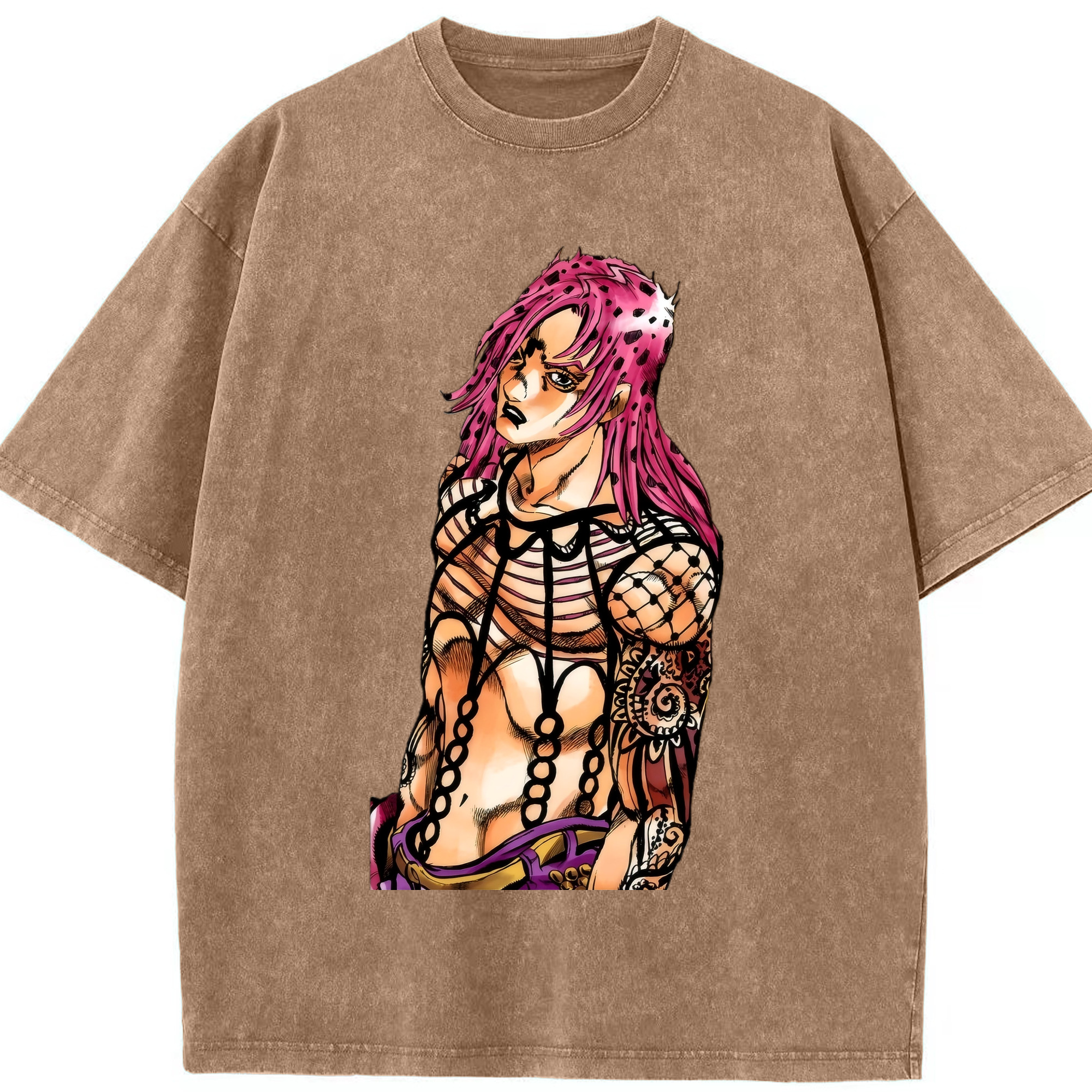 （画像用） ジョジョの奇妙な冒険 ビネガー?ドッピオ JoJo's Bizarre Adventure Vinegar Doppio 綿100% ヴィンテージ風 半袖Tシャツ（フロントプリント）