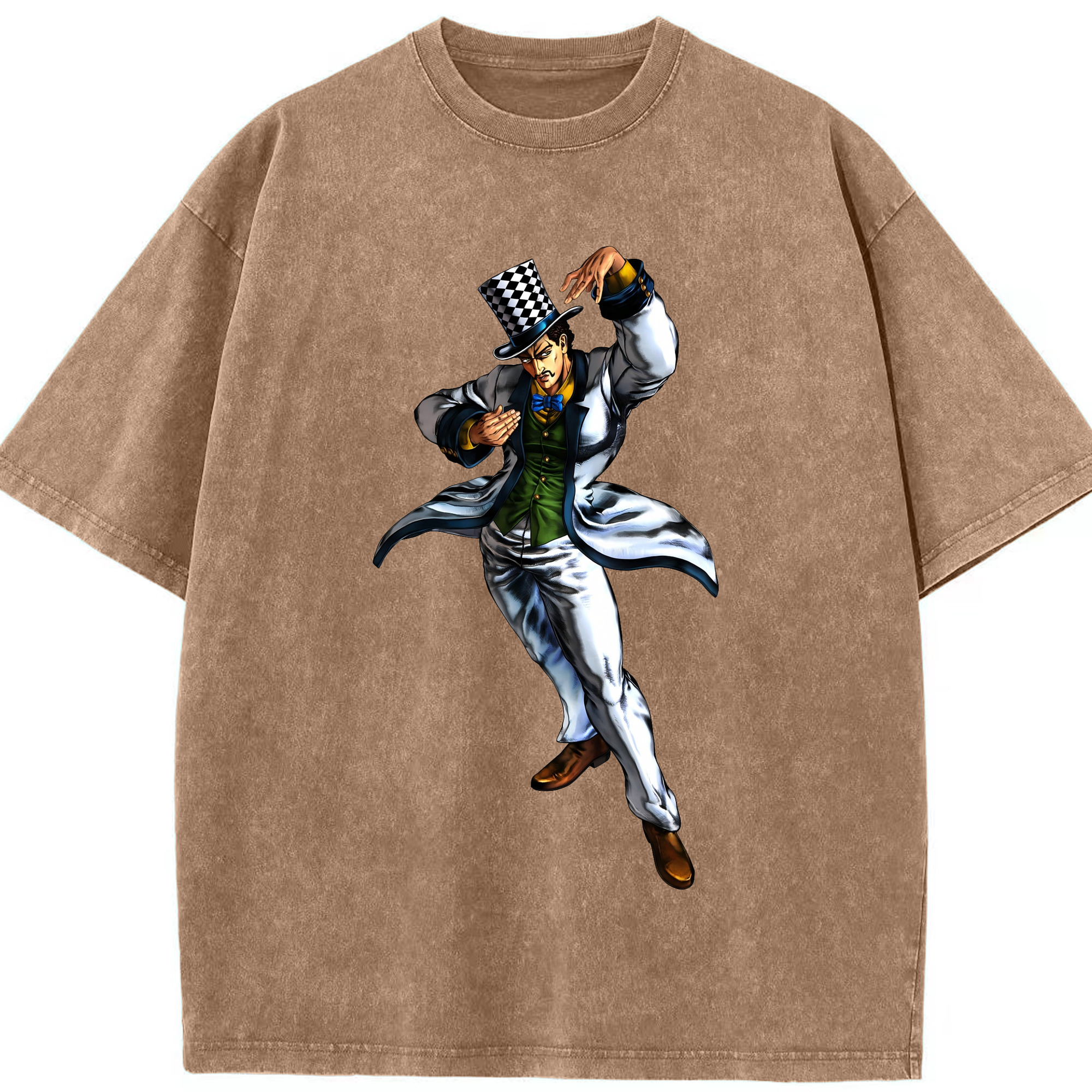 （画像用） ジョジョの奇妙な冒険 ウィル?アントニオ?ツェペリ JoJo's Bizarre Adventure Will Anthonio Zeppeli 綿100% ヴィンテージ風 半袖Tシャツ（フロントプリント）