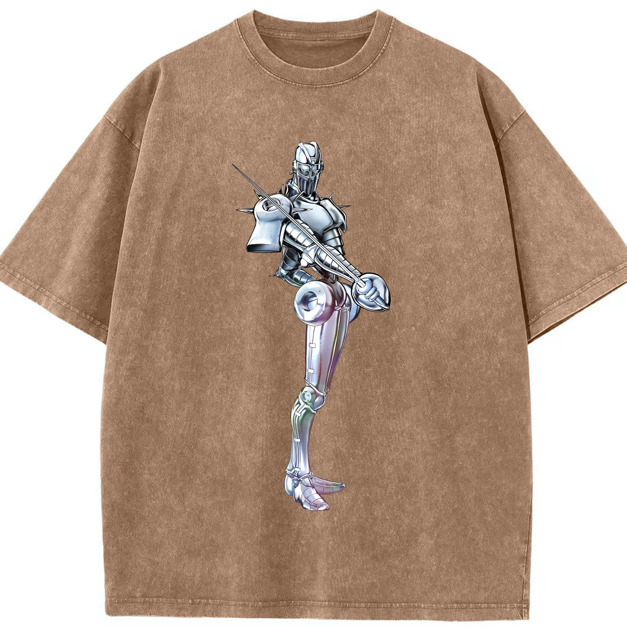 （画像用） ジョジョの奇妙な冒険 ジャン＝ピエール?ポルナレフ JoJo's Bizarre Adventure Jan Pierre Polnareff 綿100% ヴィンテージ風 半袖Tシャツ（フロントプリント）