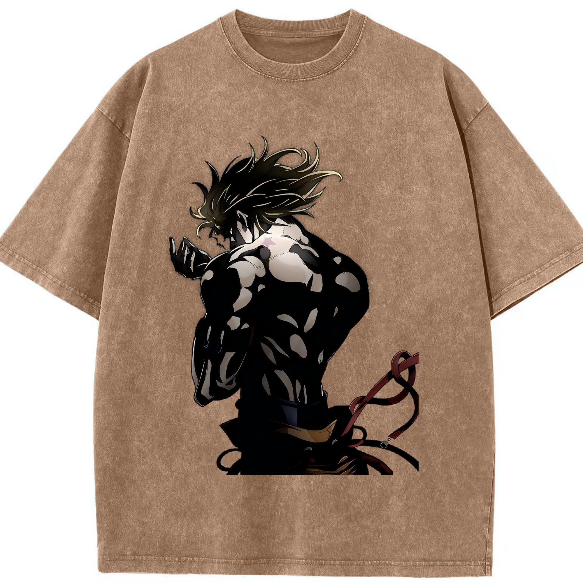 （画像用） ジョジョの奇妙な冒険 ディオ?ブランドー JoJo's Bizarre Adventure Dio Brando 綿100% ヴィンテージ風 半袖Tシャツ（フロントプリント）