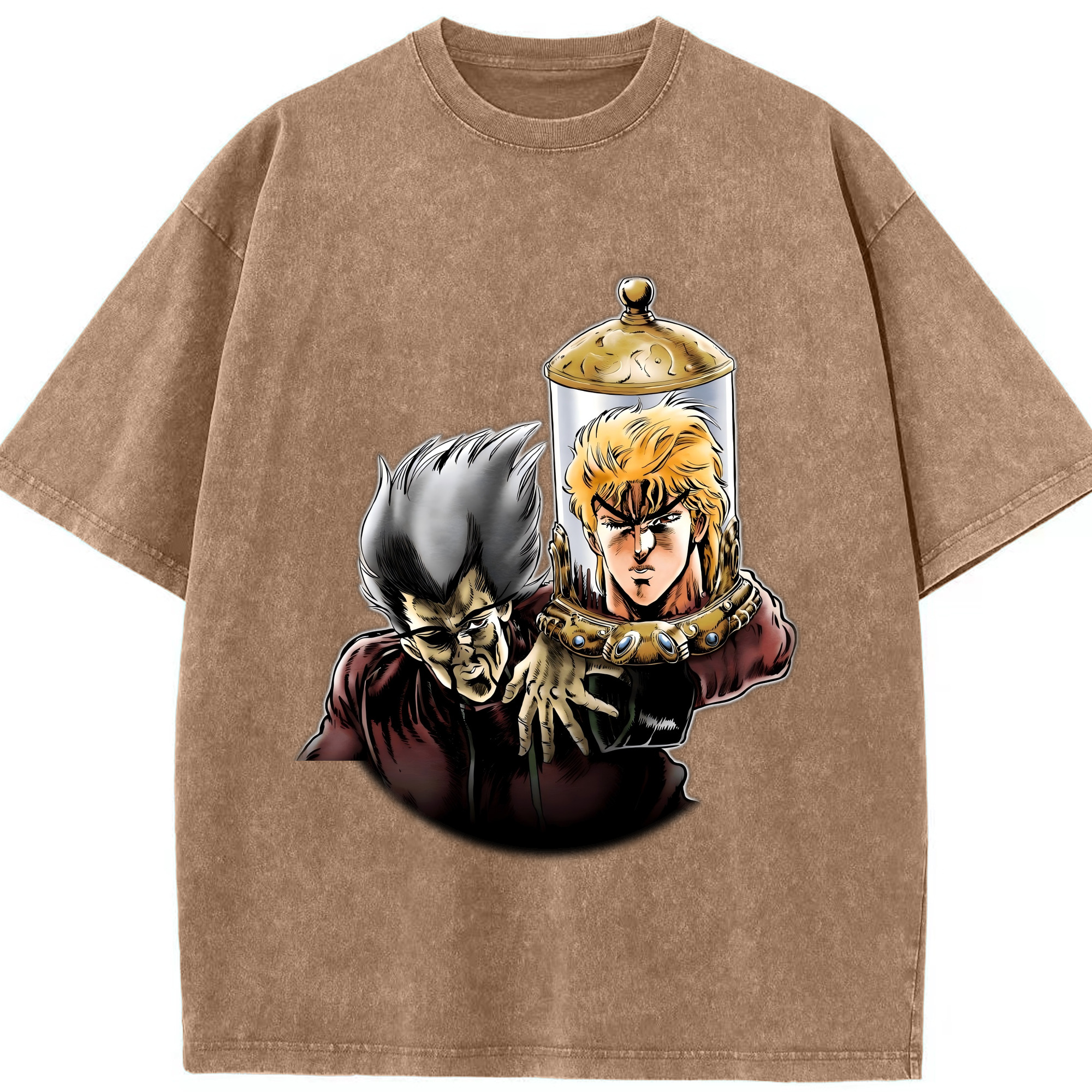 （画像用） ジョジョの奇妙な冒険 ディオ?ブランドー JoJo's Bizarre Adventure Dio Brando 綿100% ヴィンテージ風 半袖Tシャツ（フロントプリント）