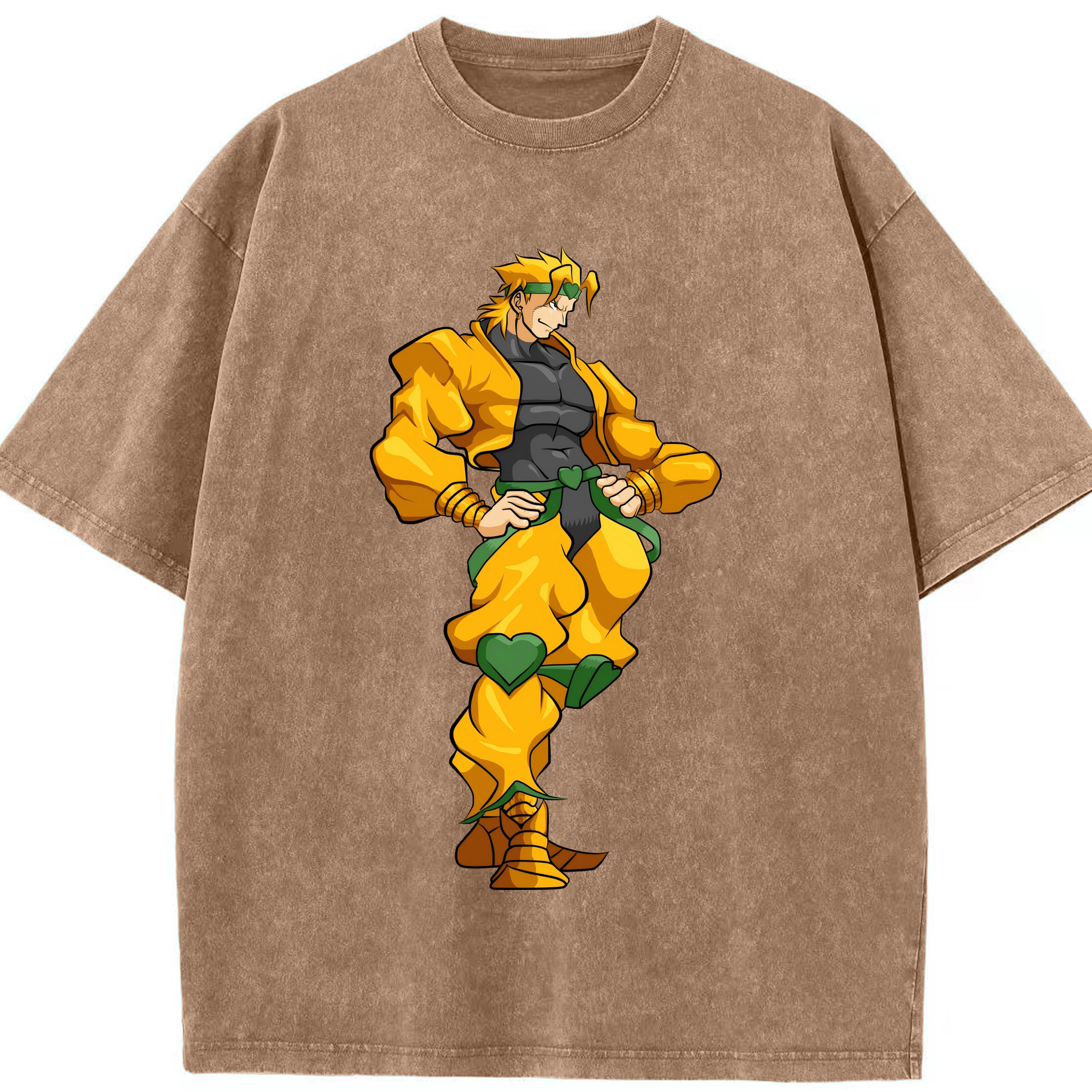 （画像用） ジョジョの奇妙な冒険 ディオ?ブランドー JoJo's Bizarre Adventure Dio Brando 綿100% ヴィンテージ風 半袖Tシャツ（フロントプリント）