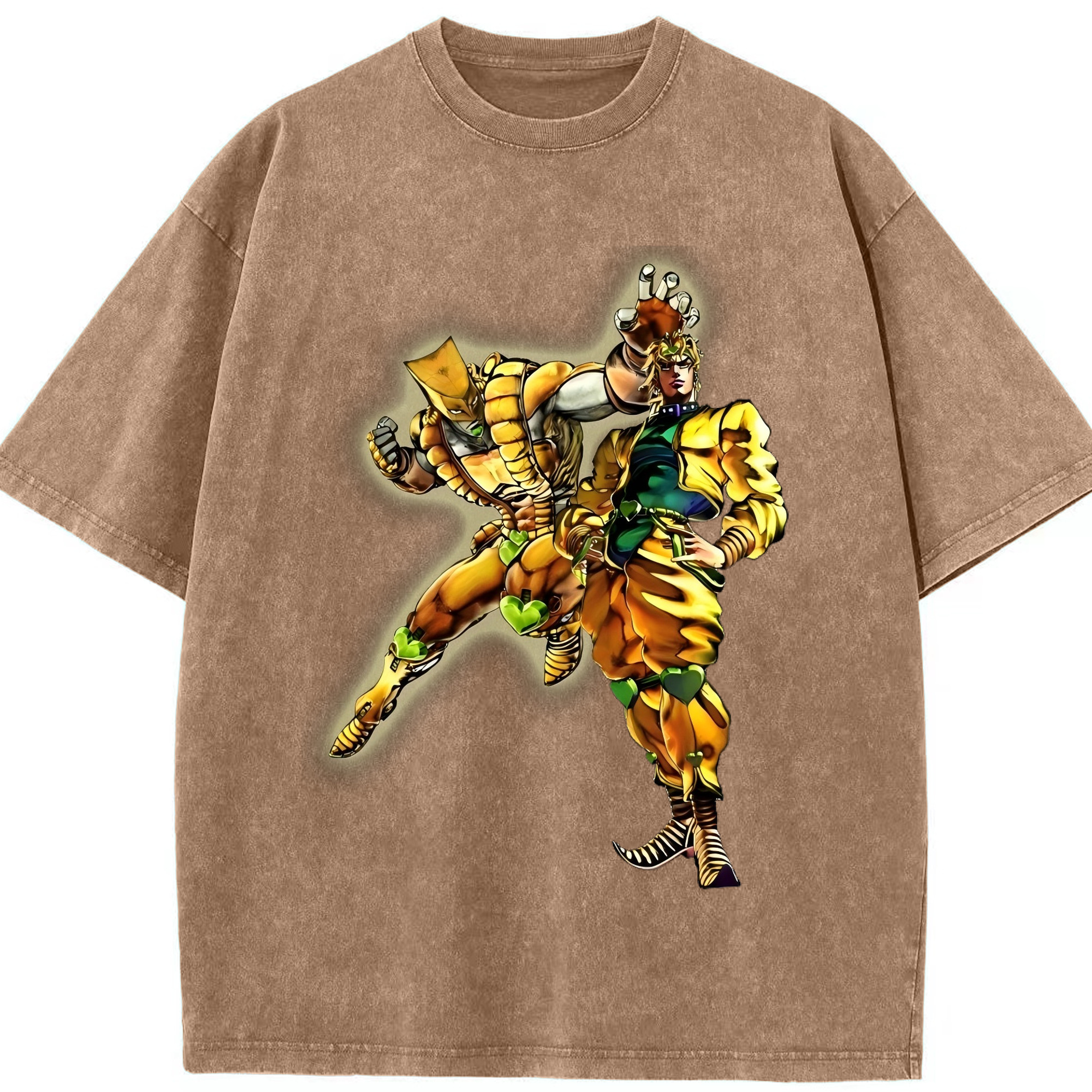 （画像用） ジョジョの奇妙な冒険 ディオ?ブランドー JoJo's Bizarre Adventure Dio Brando 綿100% ヴィンテージ風 半袖Tシャツ（フロントプリント）