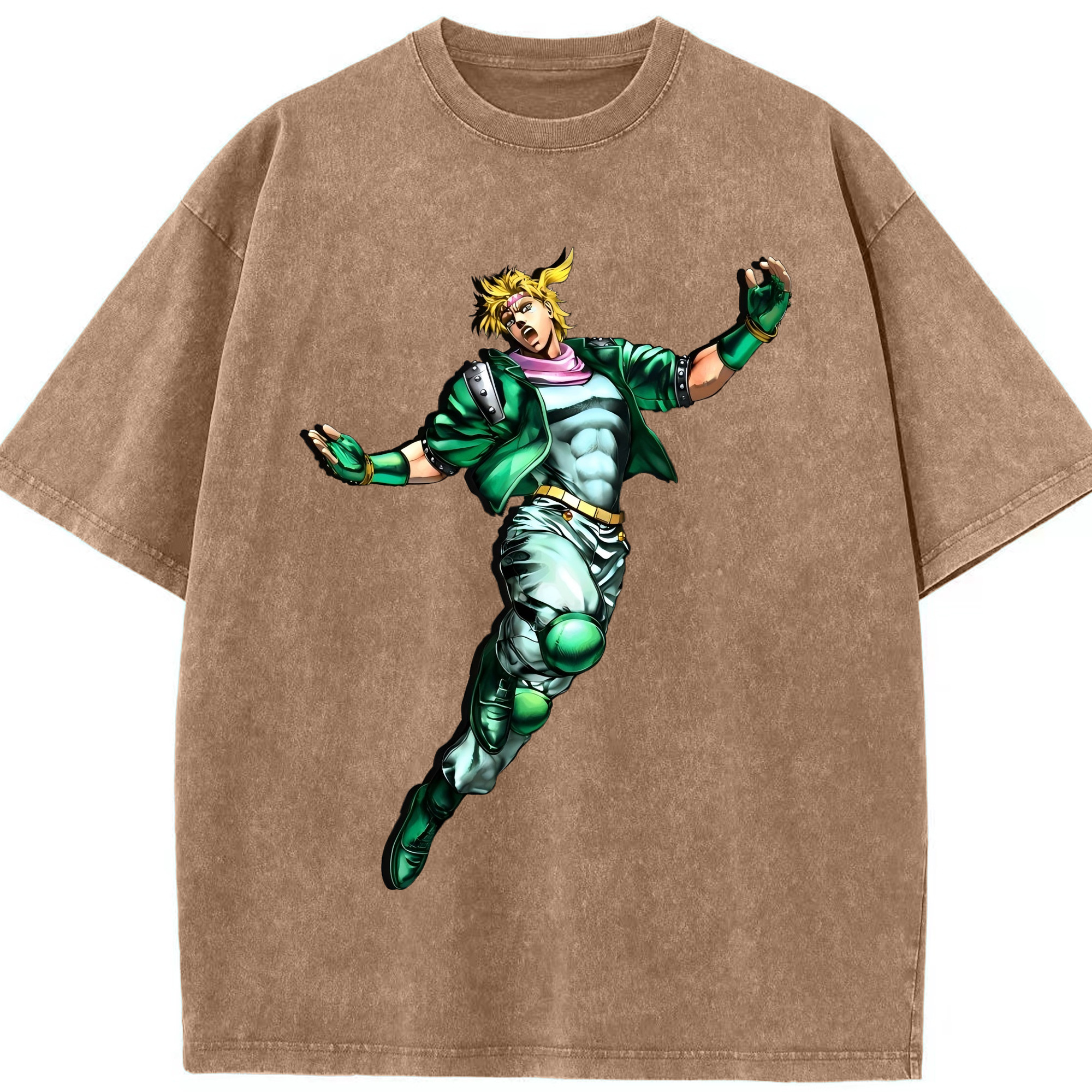 （画像用） ジョジョの奇妙な冒険 ディオ?ブランドー JoJo's Bizarre Adventure Dio Brando 綿100% ヴィンテージ風 半袖Tシャツ（フロントプリント）