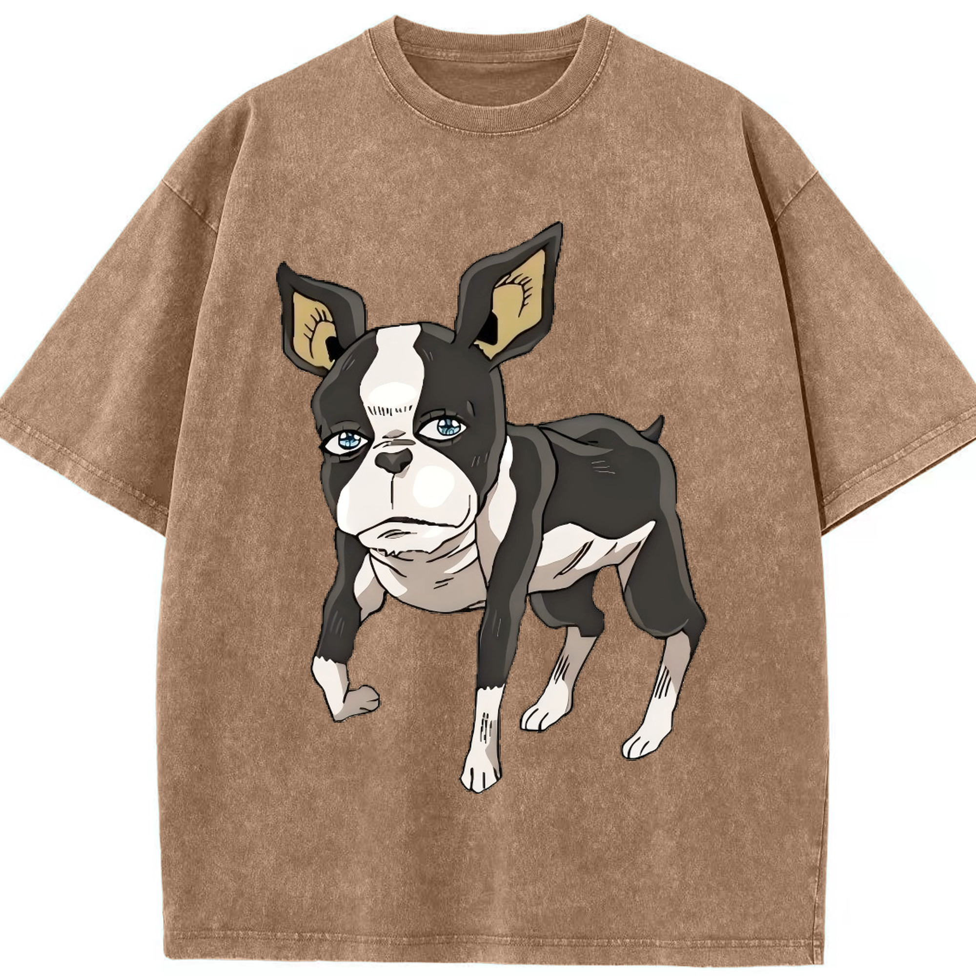 （画像用） ジョジョの奇妙な冒険 イギー JoJo's Bizarre Adventure Iggy 綿100% ヴィンテージ風 半袖Tシャツ（フロントプリント）
