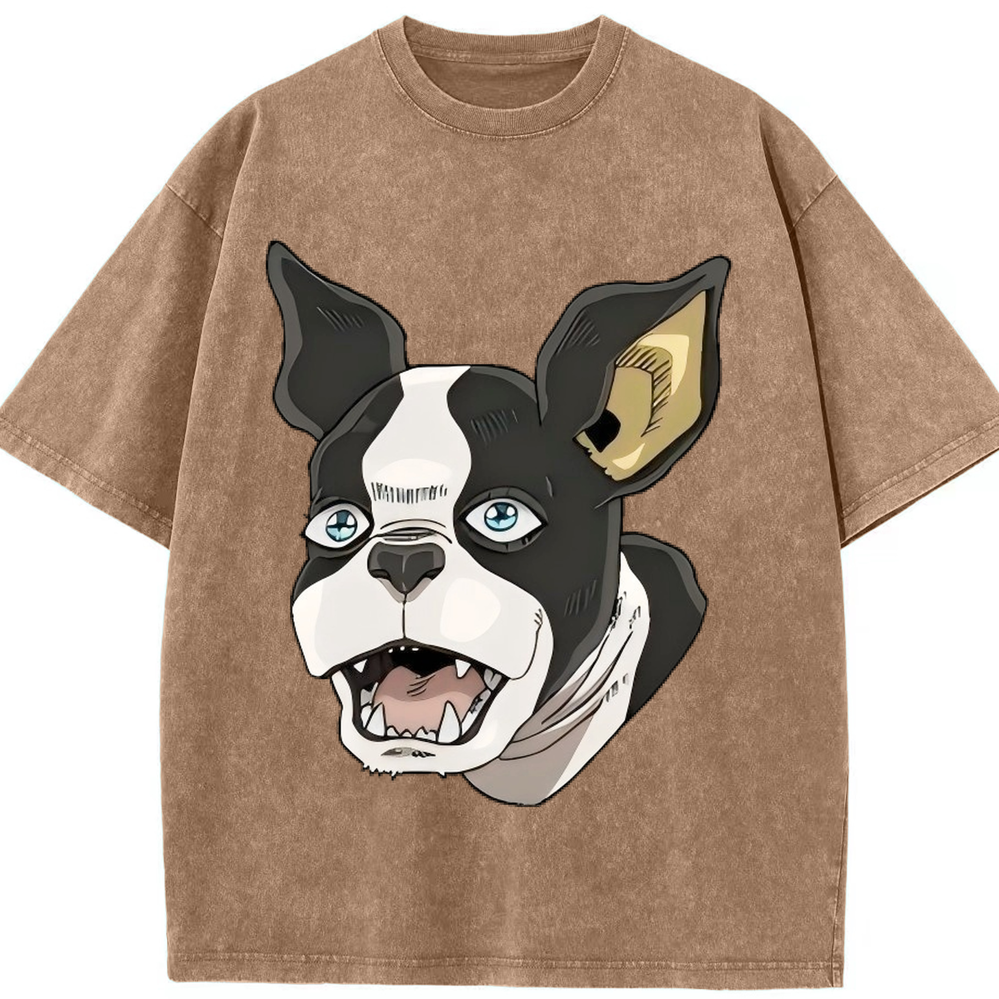 （画像用） ジョジョの奇妙な冒険 イギー JoJo's Bizarre Adventure Iggy 綿100% ヴィンテージ風 半袖Tシャツ（フロントプリント）