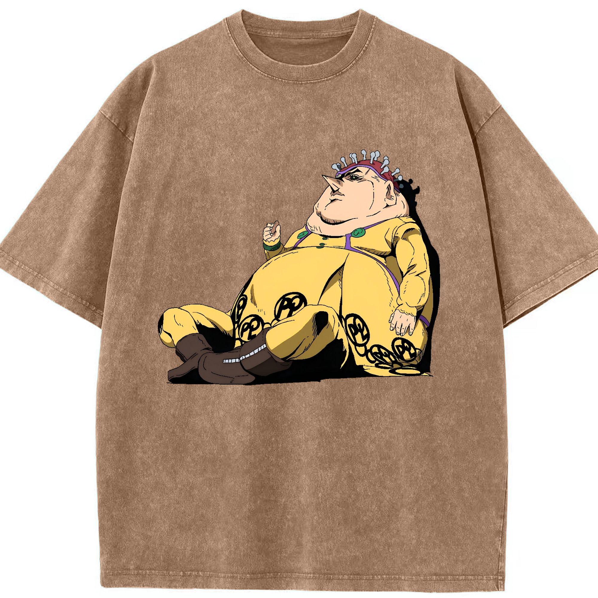 （画像用） ジョジョの奇妙な冒険 ポルポ JoJo's Bizarre Adventure Polpo 綿100% ヴィンテージ風 半袖Tシャツ（フロントプリント）