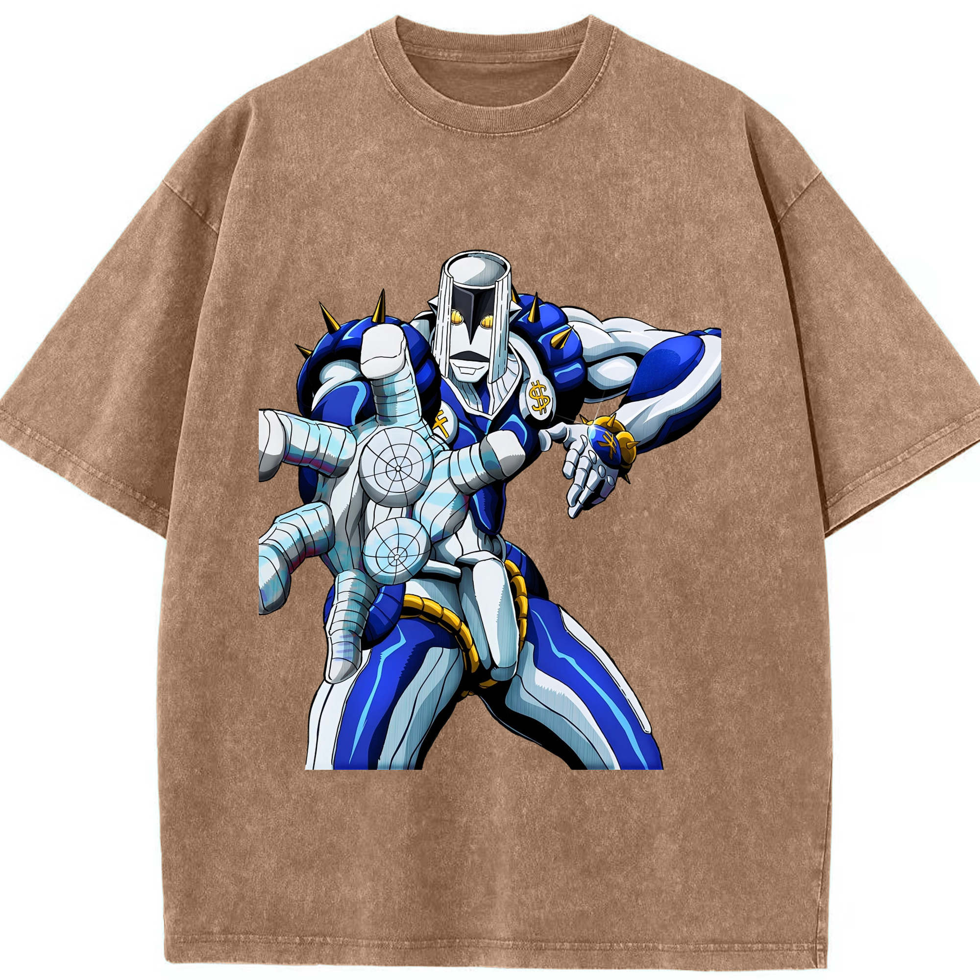 （画像用） ジョジョの奇妙な冒険 虹村億泰 にじむら おくやす JoJo's Bizarre Adventure Nijimura Okuyasu 綿100% ヴィンテージ風 半袖Tシャツ（フロントプリント）