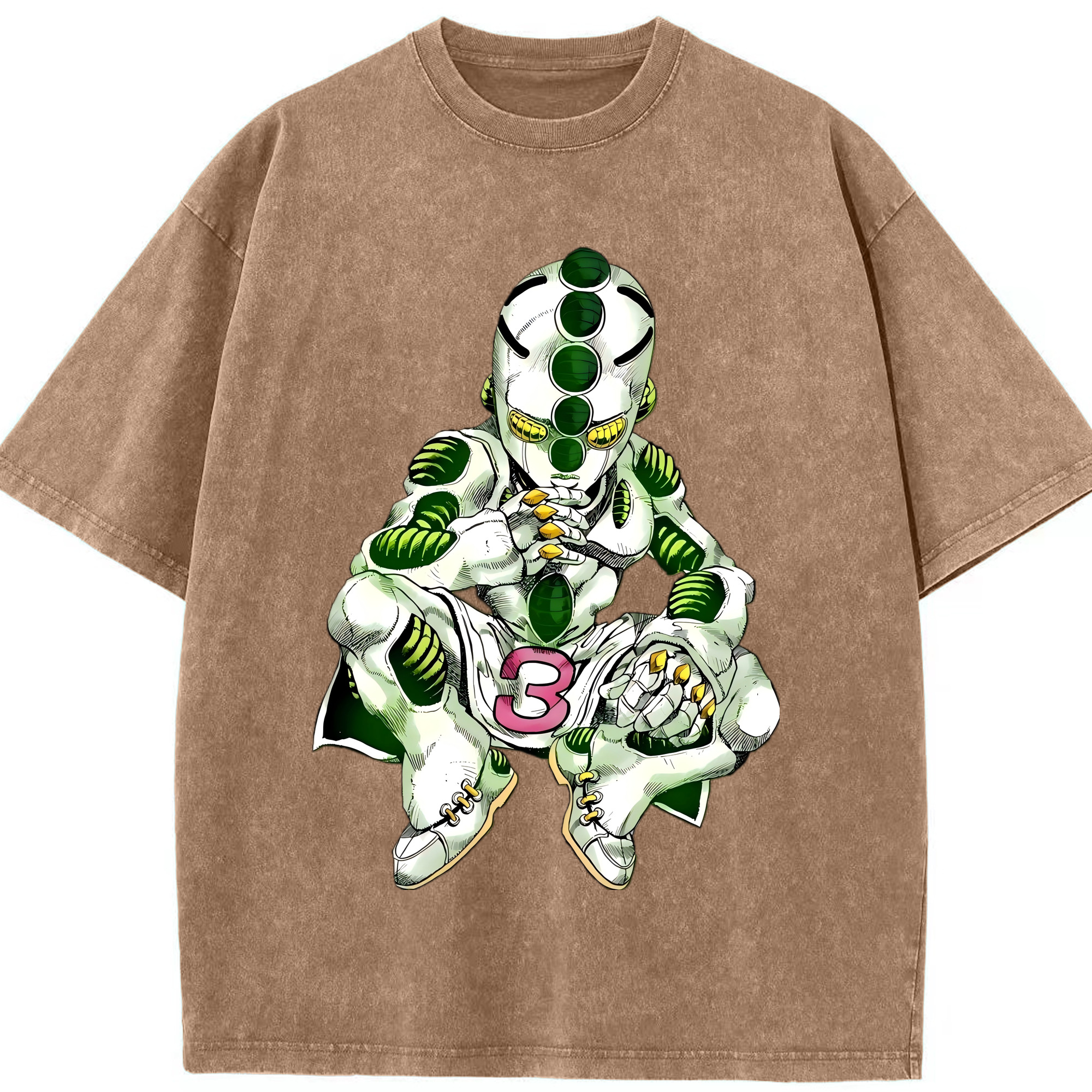 （画像用） ジョジョの奇妙な冒険 広瀨康一 JoJo's Bizarre Adventure Hirose Koichi 綿100% ヴィンテージ風 半袖Tシャツ（フロントプリント）