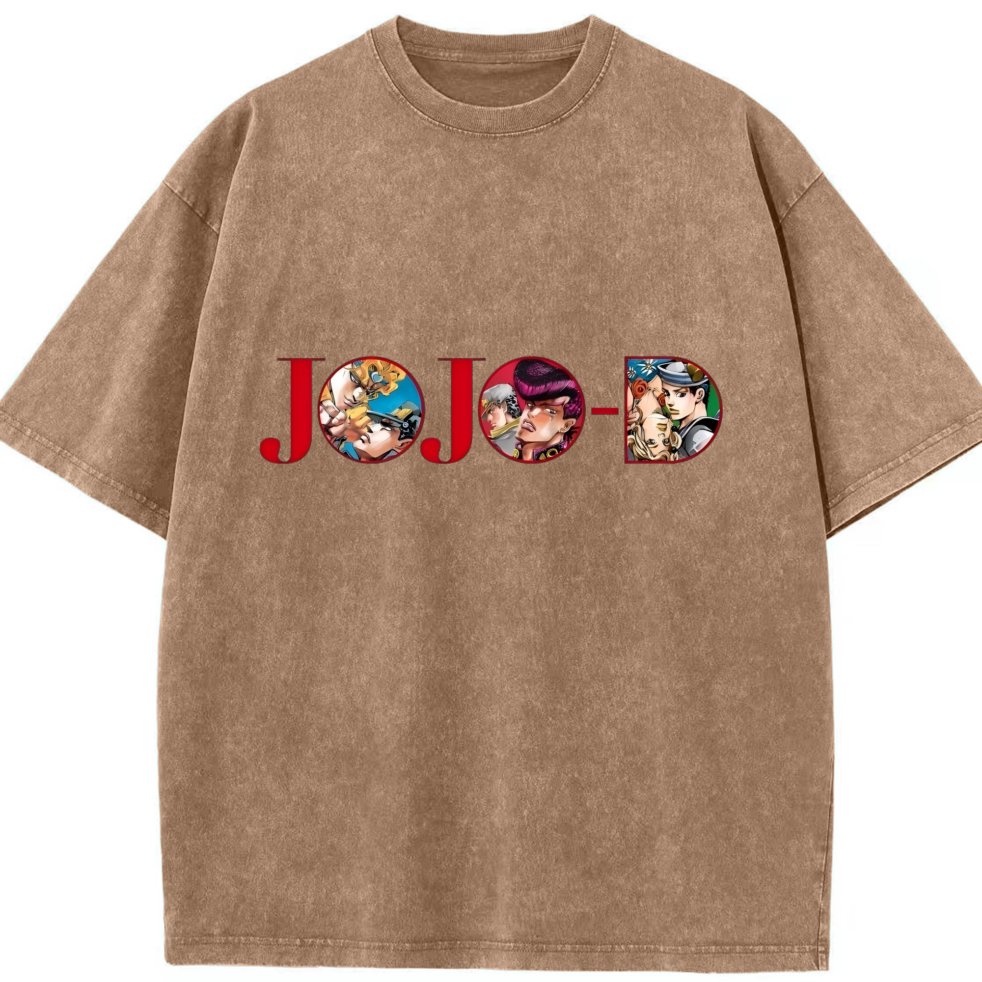 （画像用） ジョジョの奇妙な冒険 JoJo's Bizarre Adventure 綿100% ヴィンテージ風 半袖Tシャツ（フロントプリント）