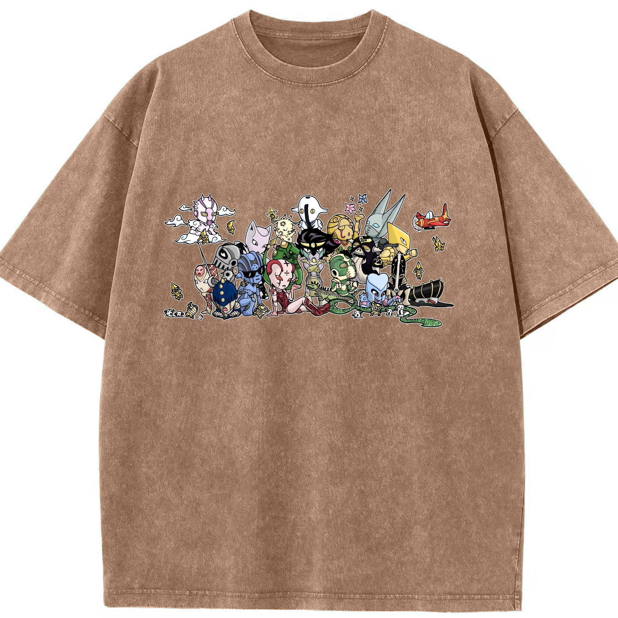 （画像用） ジョジョの奇妙な冒険 JoJo's Bizarre Adventure 綿100% ヴィンテージ風 半袖Tシャツ（フロントプリント）