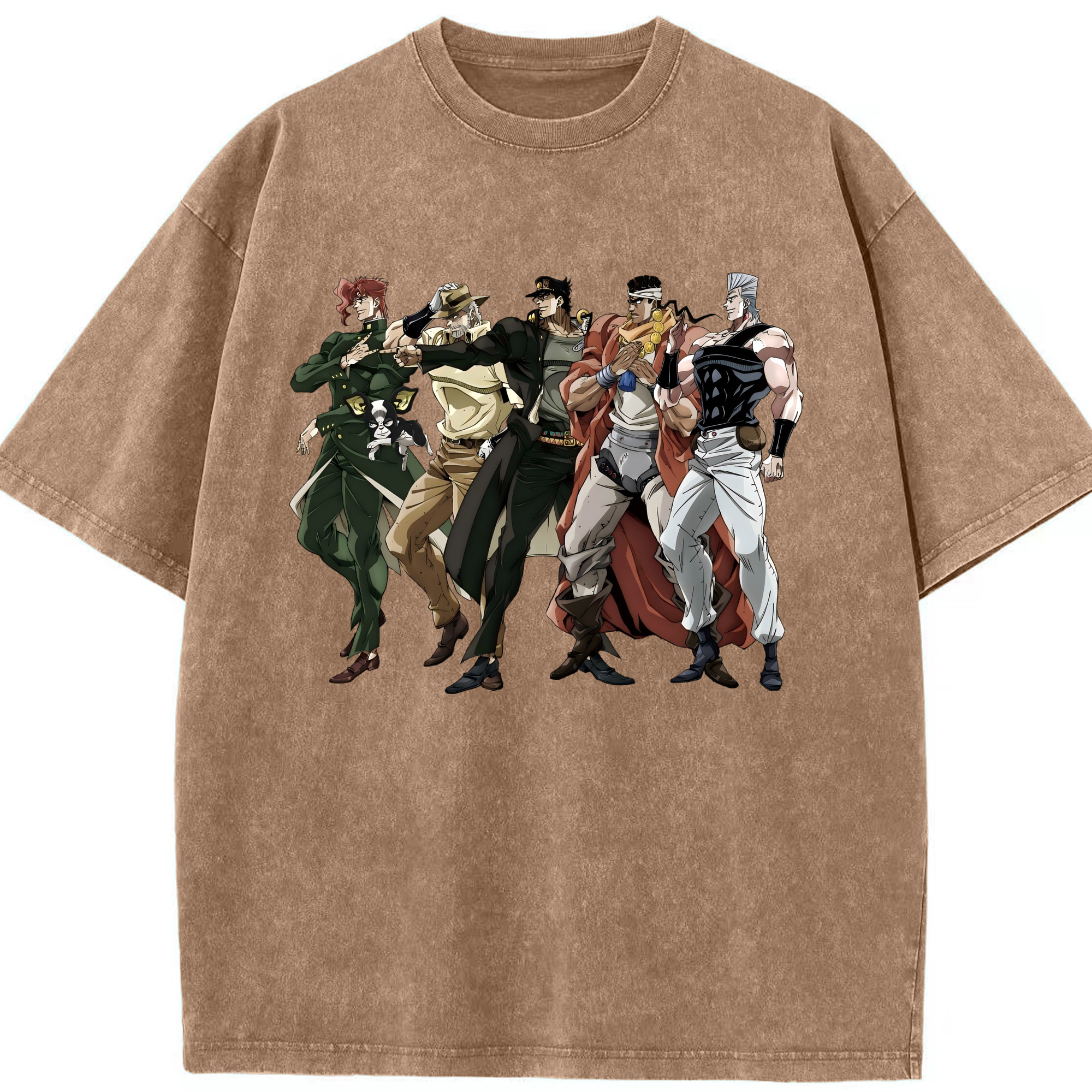 （画像用） ジョジョの奇妙な冒険 JoJo's Bizarre Adventure 綿100% ヴィンテージ風 半袖Tシャツ（フロントプリント）