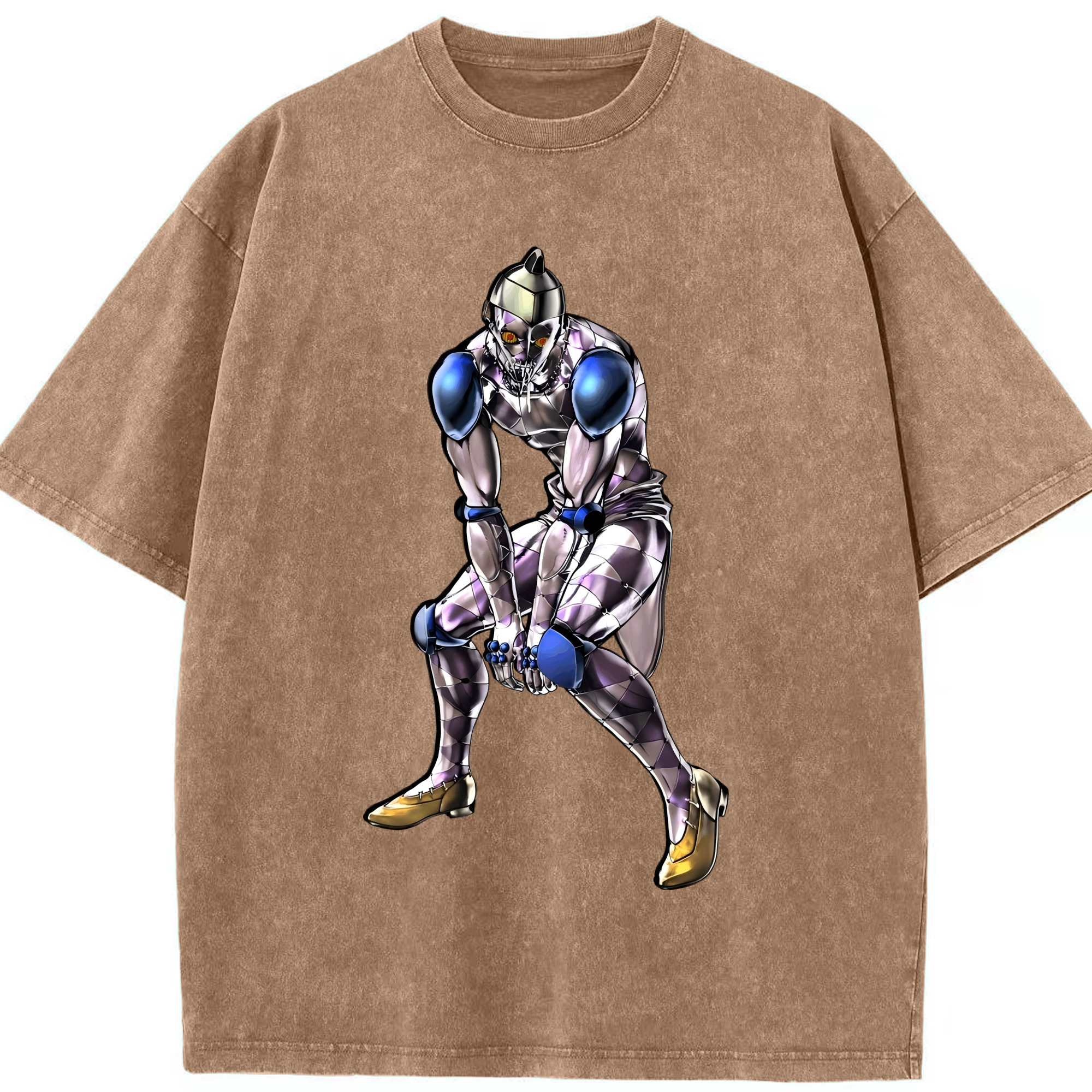 （画像用） ジョジョの奇妙な冒険 JoJo's Bizarre Adventure 綿100% ヴィンテージ風 半袖Tシャツ（フロントプリント）