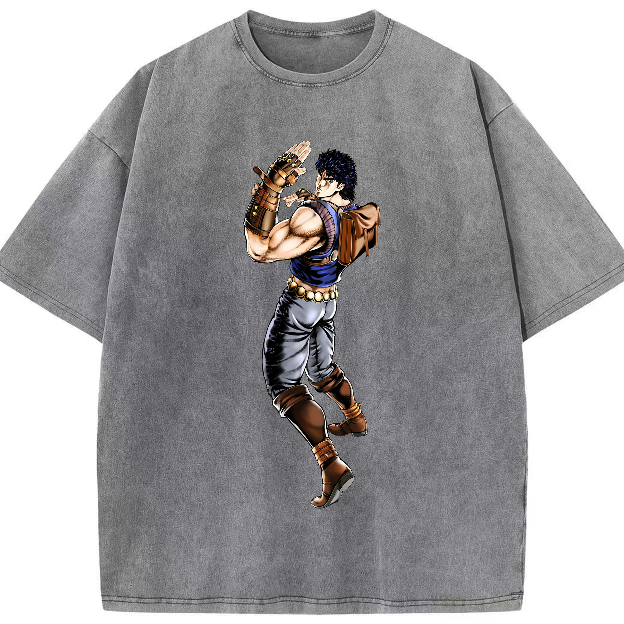 （画像用） ジョジョの奇妙な冒険 /ジョナサン?ジョースター JoJo's Bizarre Adventure Jonathan Joestar 綿100% ヴィンテージ風 半袖Tシャツ（フロントプリント）