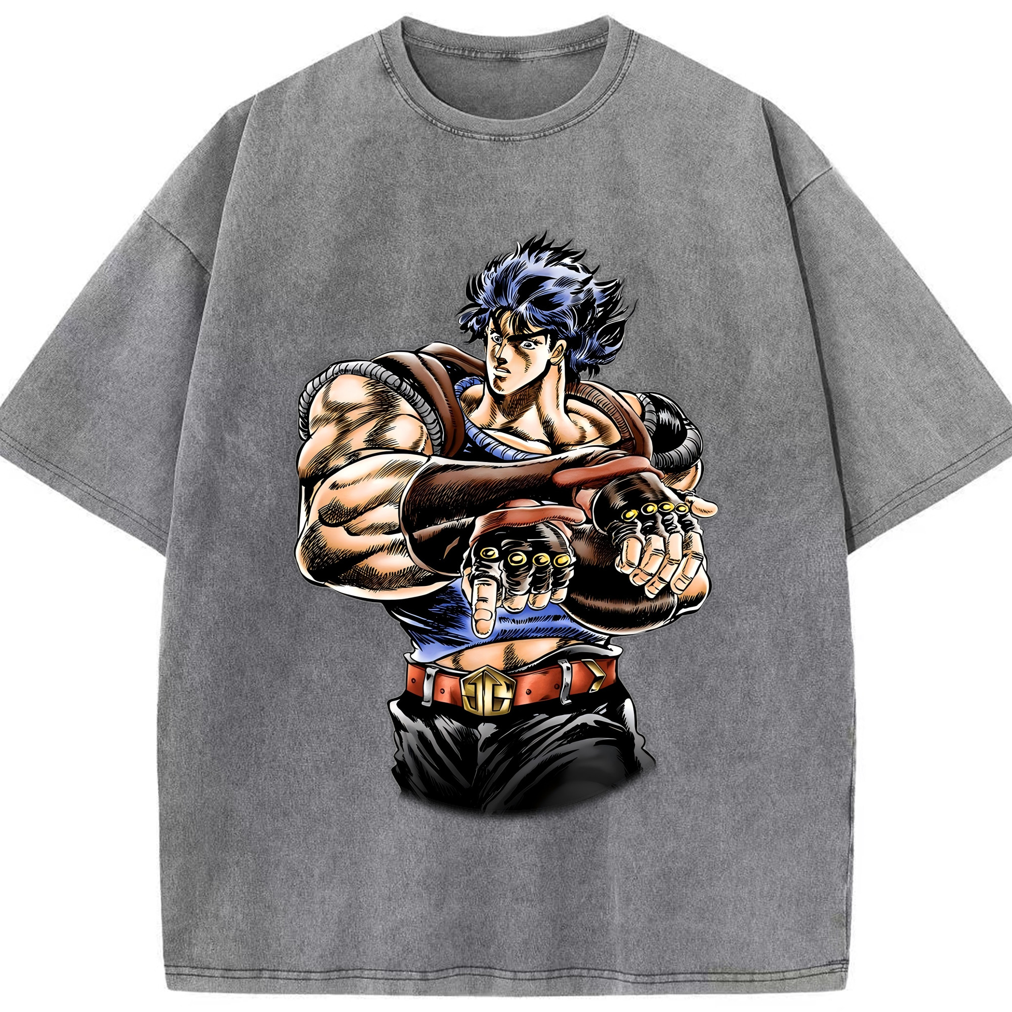 （画像用） ジョジョの奇妙な冒険 /ジョナサン?ジョースター JoJo's Bizarre Adventure Jonathan Joestar 綿100% ヴィンテージ風 半袖Tシャツ（フロントプリント）