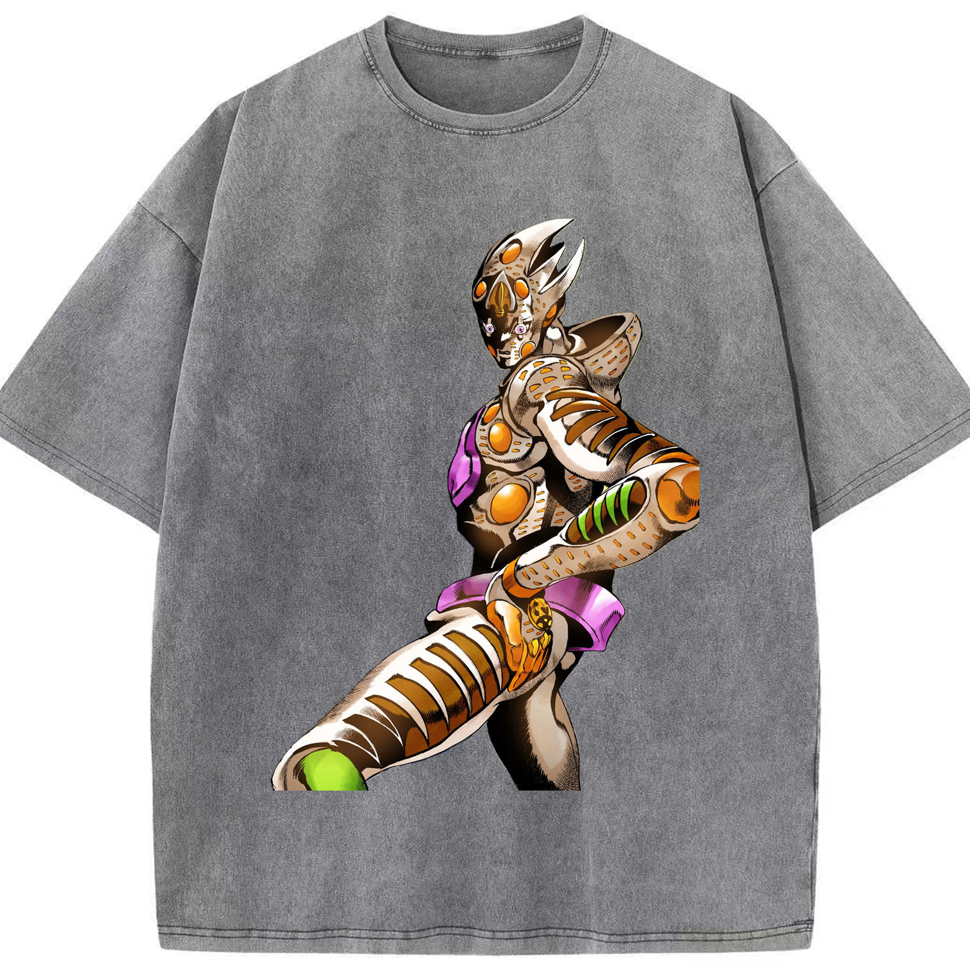 （画像用） ジョジョの奇妙な冒険 ジョルノ?ジョバァーナ JoJo's Bizarre Adventure Giorno Giovanna 綿100% ヴィンテージ風 半袖Tシャツ（フロントプリント）