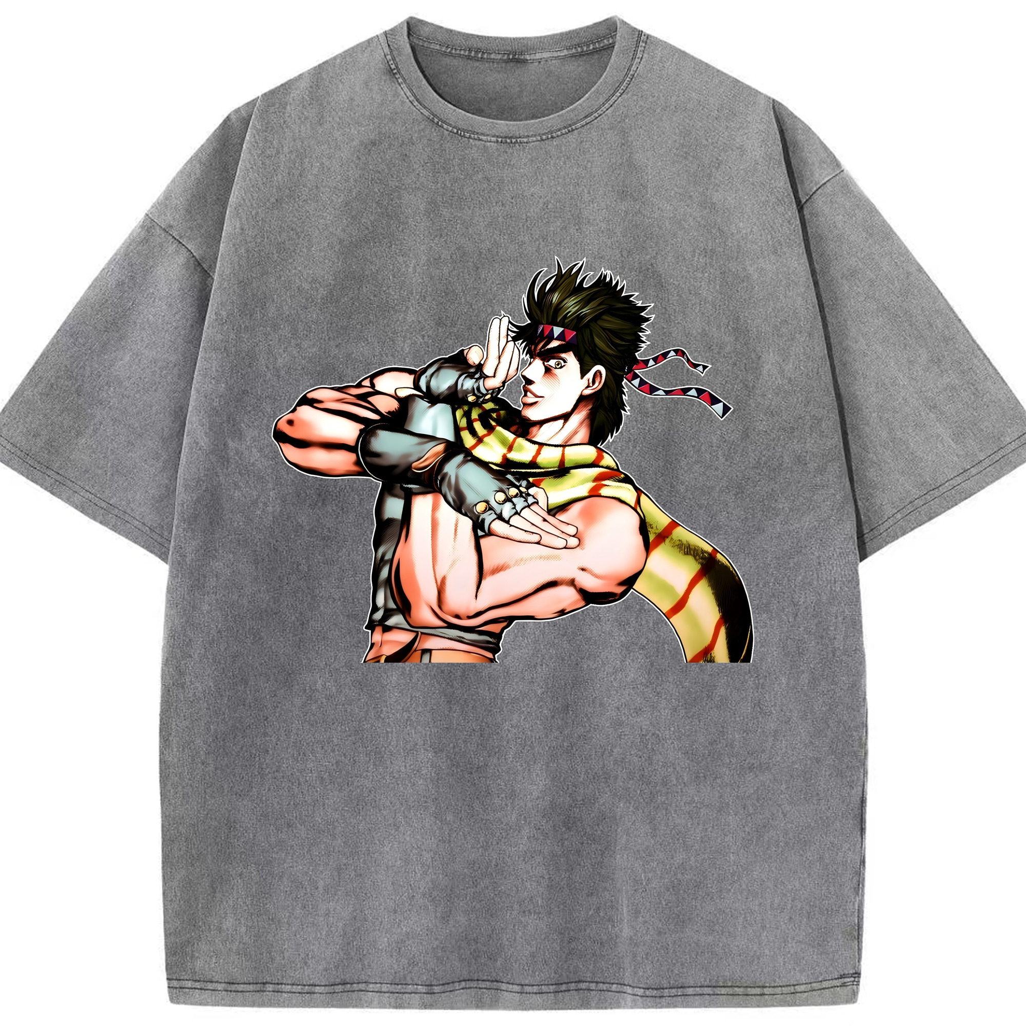 （画像用） ジョジョの奇妙な冒険 ジョセフ?ジョースター JoJo's Bizarre Adventure Joseph Joestar 綿100% ヴィンテージ風 半袖Tシャツ（フロントプリント）