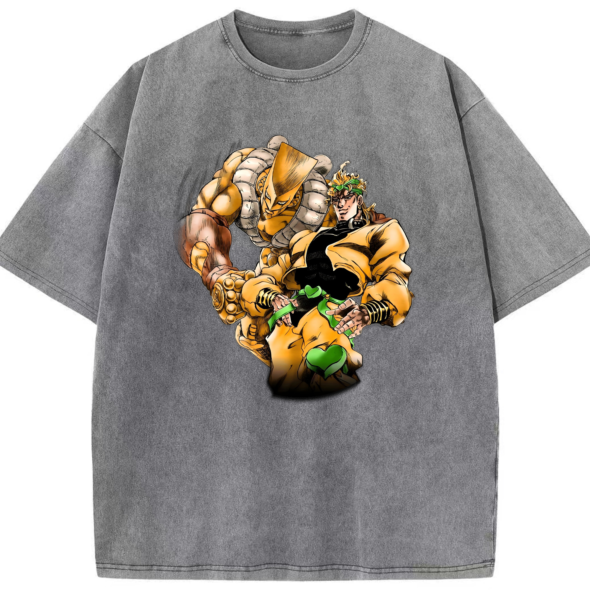 （画像用） ジョジョの奇妙な冒険 ディオ?ブランドー JoJo's Bizarre Adventure Dio Brando 綿100% ヴィンテージ風 半袖Tシャツ（フロントプリント）
