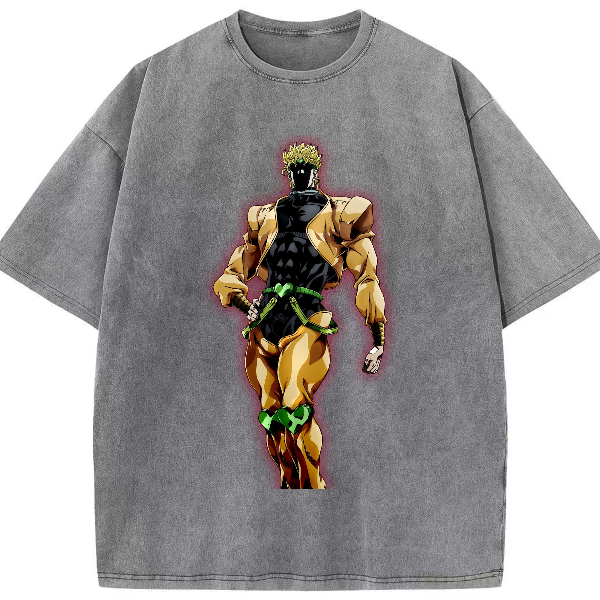 （画像用） ジョジョの奇妙な冒険 ディオ?ブランドー JoJo's Bizarre Adventure Dio Brando 綿100% ヴィンテージ風 半袖Tシャツ（フロントプリント）