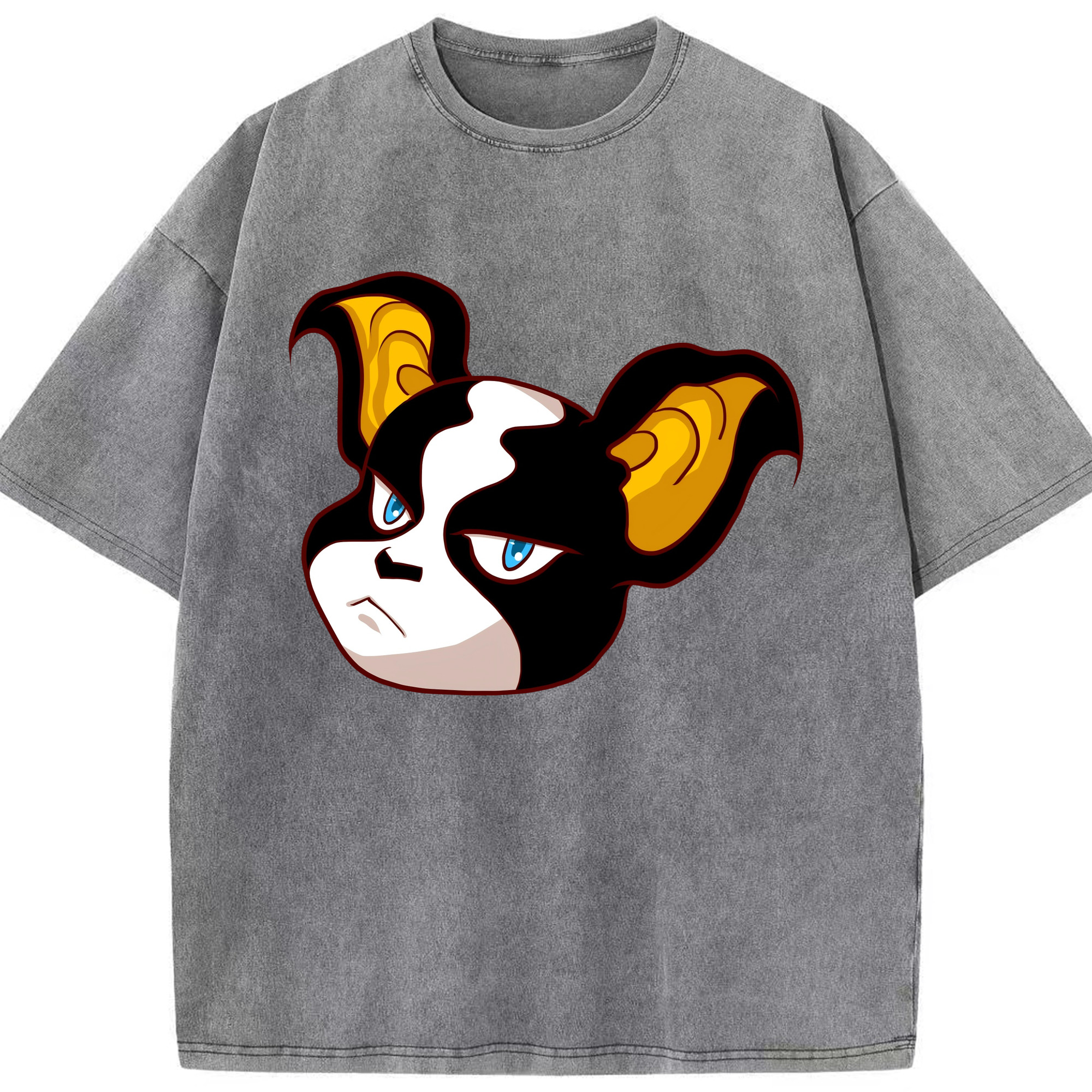 （画像用） ジョジョの奇妙な冒険 イギー JoJo's Bizarre Adventure Iggy 綿100% ヴィンテージ風 半袖Tシャツ（フロントプリント）