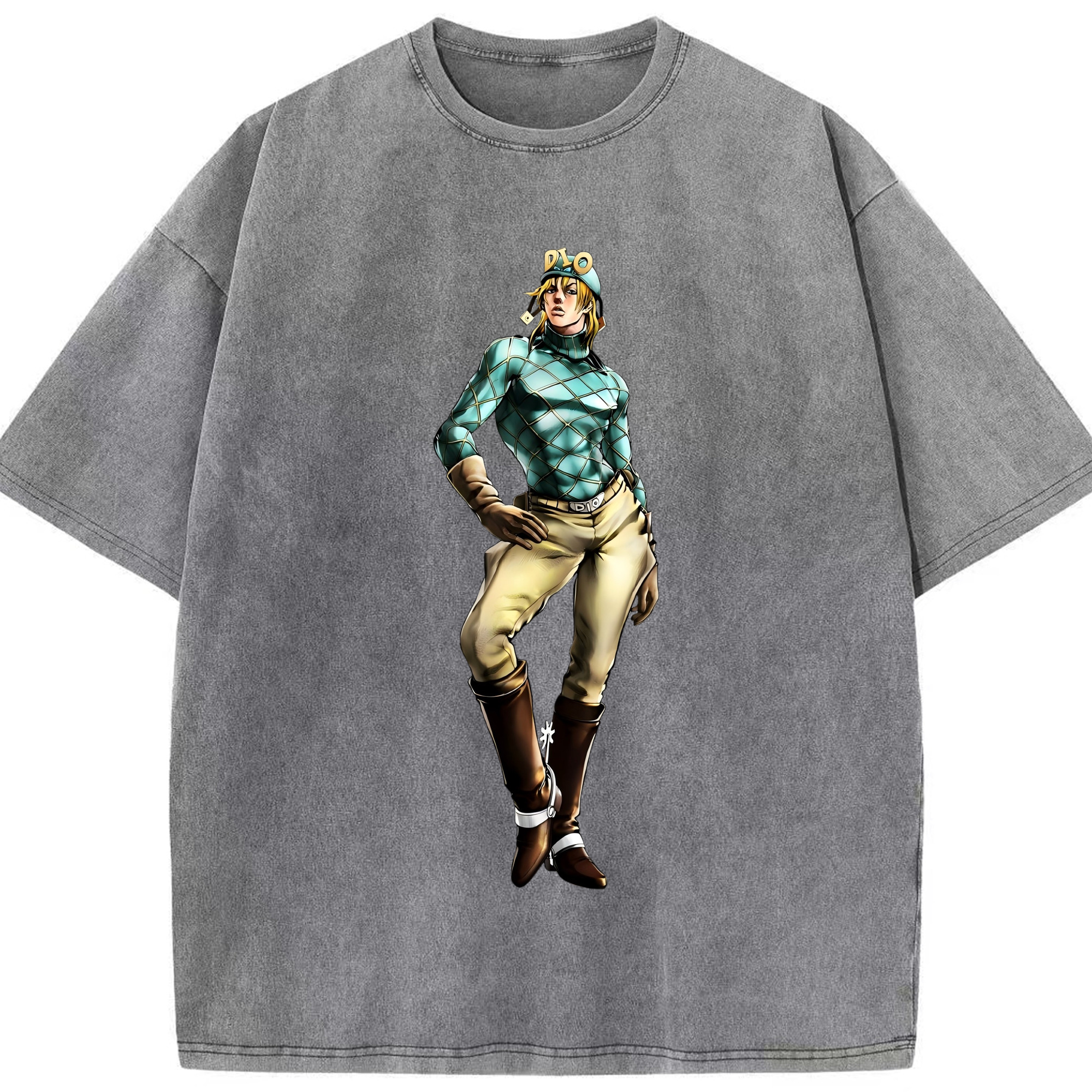 （画像用） ジョジョの奇妙な冒険 ディオ?ブランドー JoJo's Bizarre Adventure Dio Brando 綿100% ヴィンテージ風 半袖Tシャツ（フロントプリント）