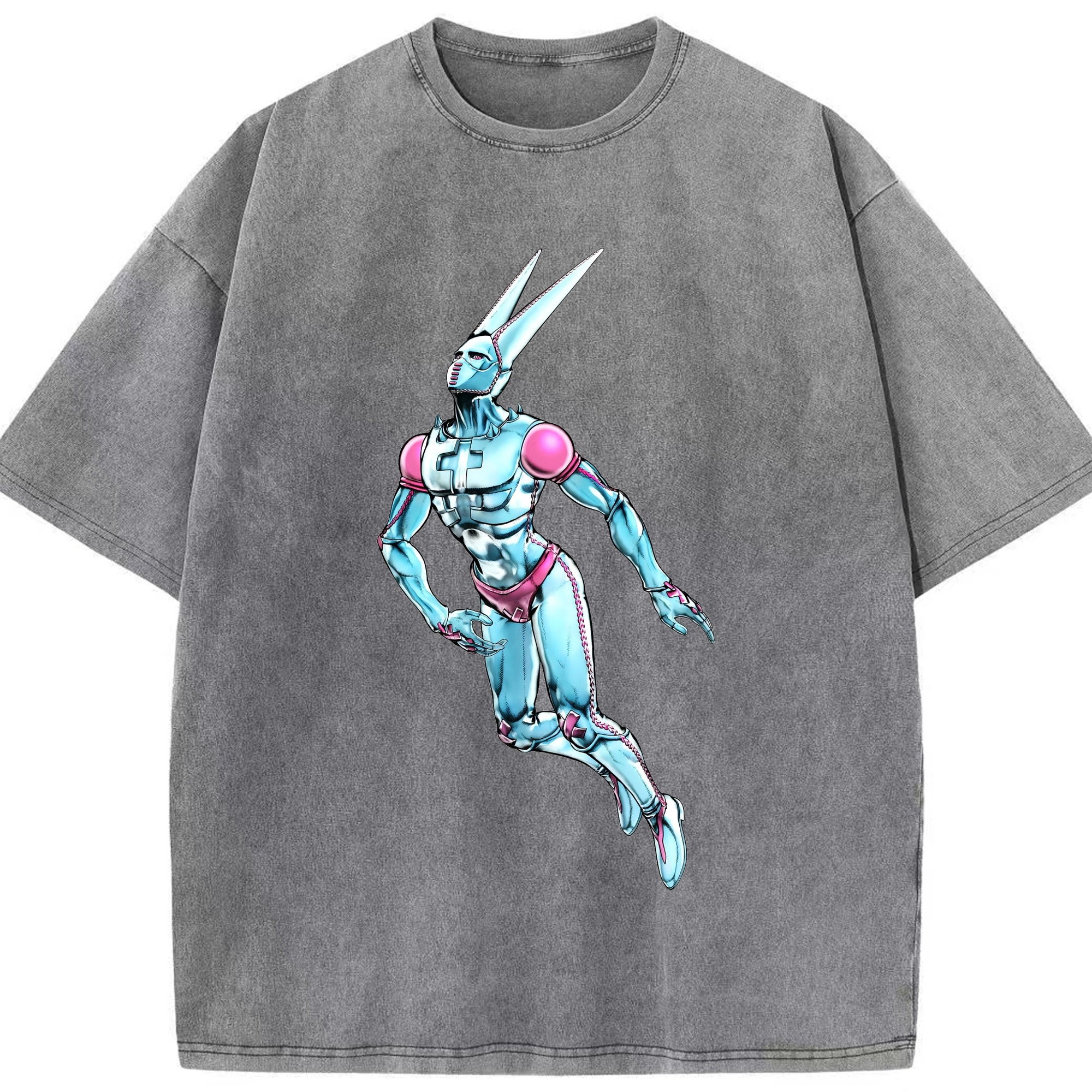 （画像用） ジョジョの奇妙な冒険 JoJo's Bizarre Adventure 綿100% ヴィンテージ風 半袖Tシャツ（フロントプリント）