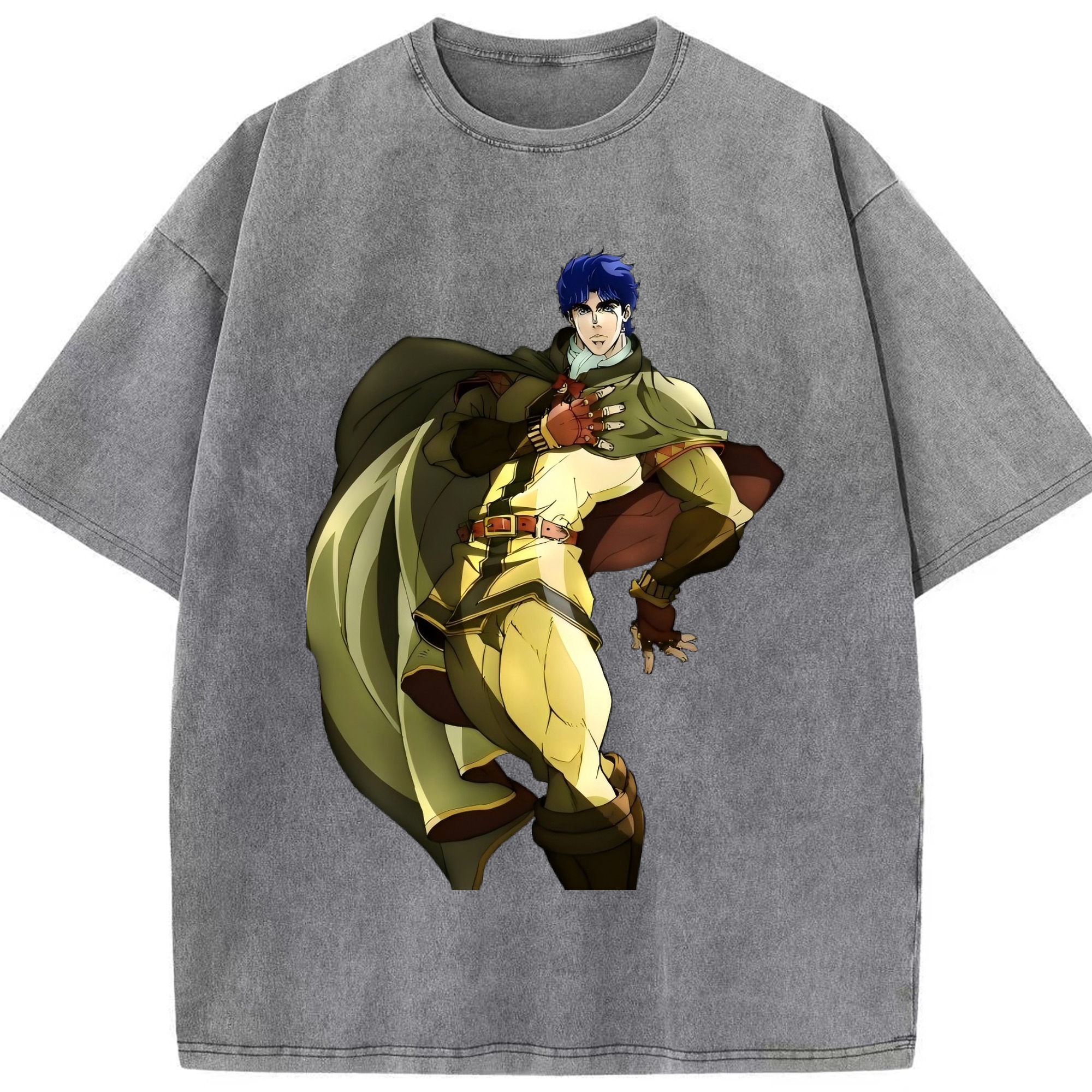 （画像用） ジョジョの奇妙な冒険 /ジョナサン?ジョースター JoJo's Bizarre Adventure Jonathan Joestar 綿100% ヴィンテージ風 半袖Tシャツ（フロントプリント）