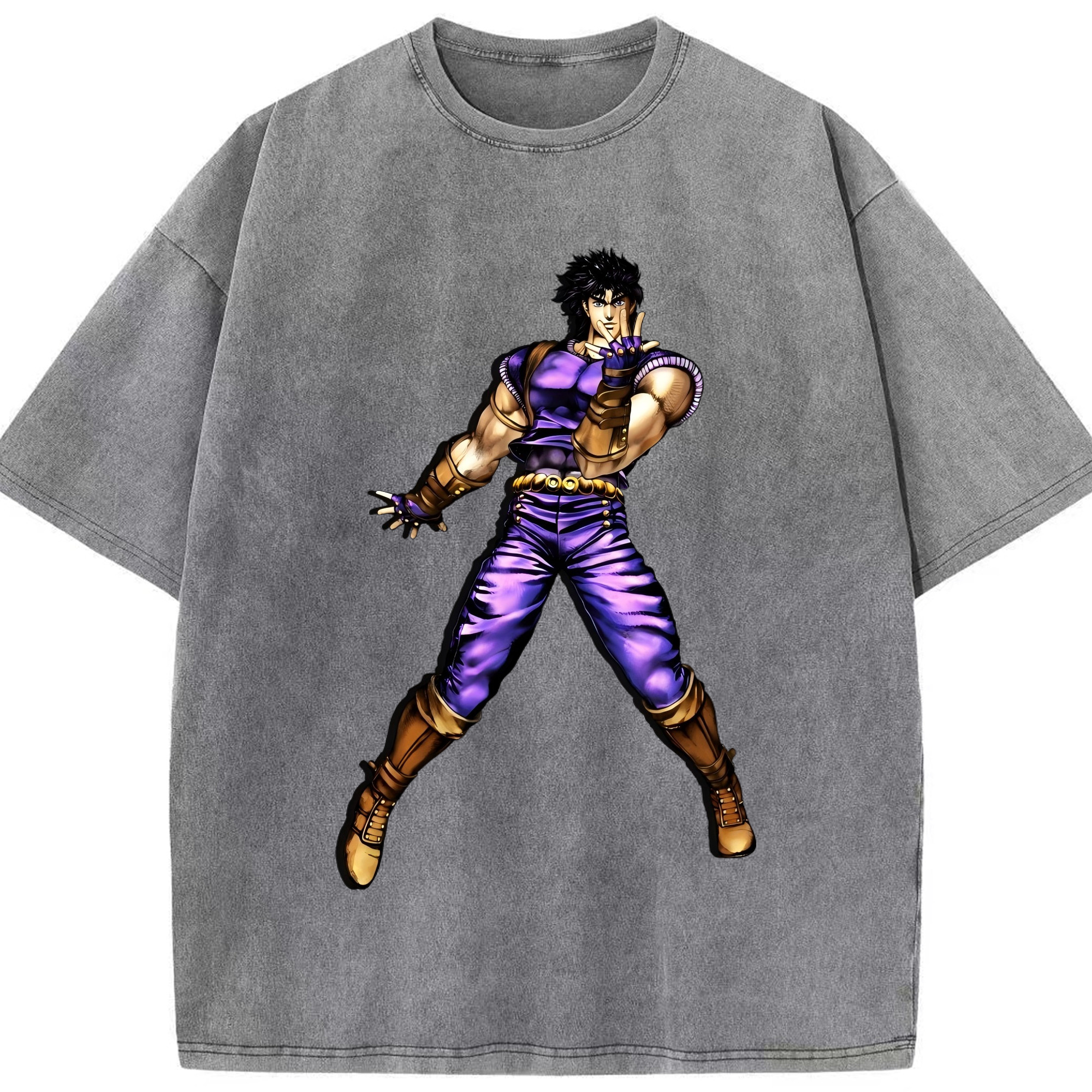（画像用） ジョジョの奇妙な冒険 /ジョナサン?ジョースター JoJo's Bizarre Adventure Jonathan Joestar 綿100% ヴィンテージ風 半袖Tシャツ（フロントプリント）