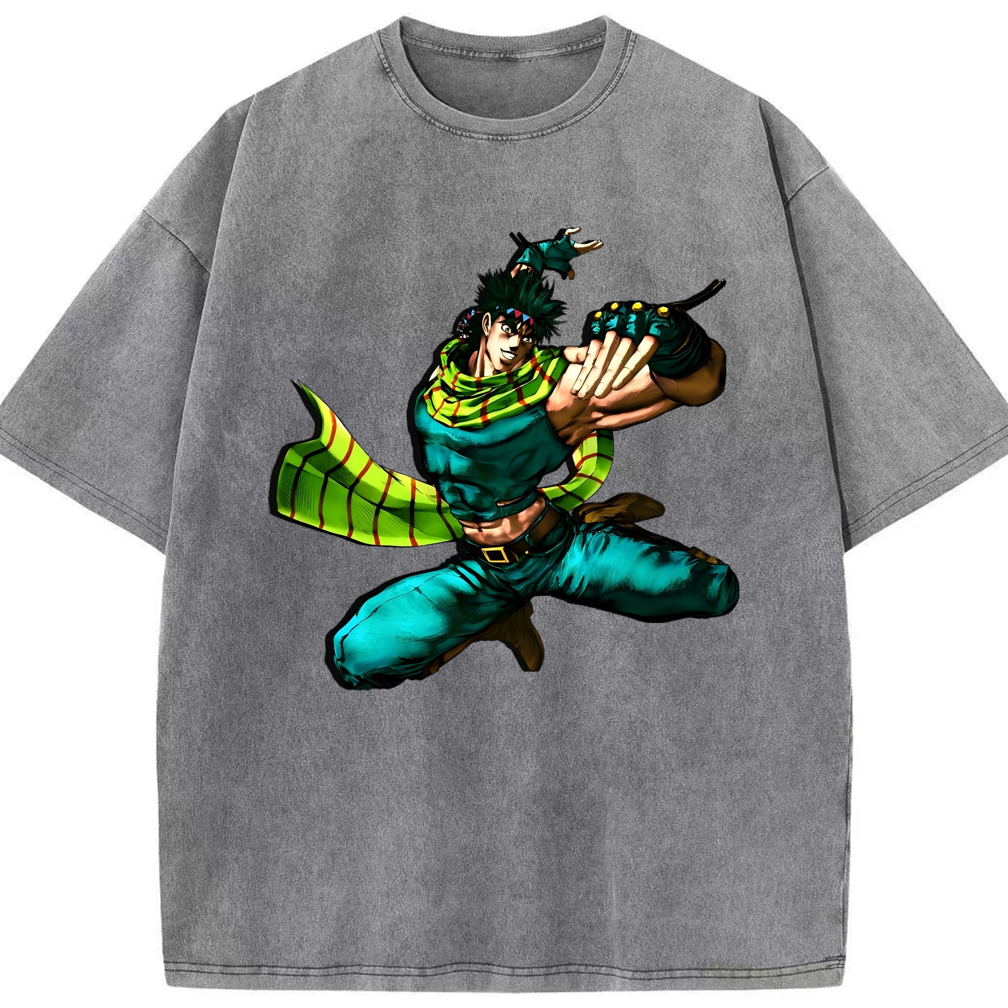 （画像用） ジョジョの奇妙な冒険 ジョセフ?ジョースター JoJo's Bizarre Adventure Joseph Joestar 綿100% ヴィンテージ風 半袖Tシャツ（フロントプリント）