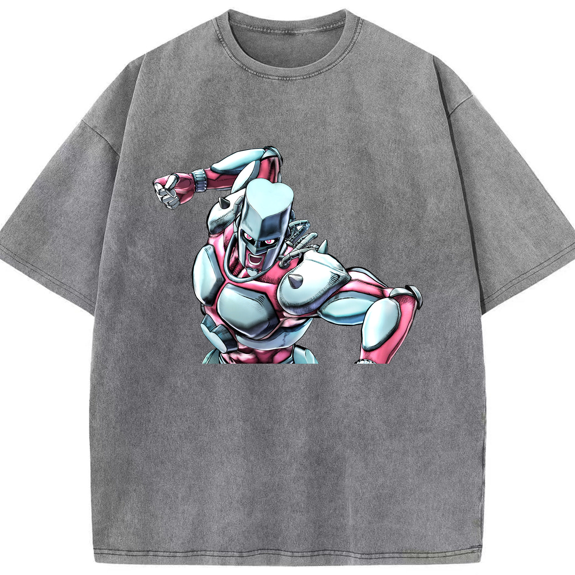 （画像用） ジョジョの奇妙な冒険 ひがしかた じょうすけ JoJo's Bizarre Adventure Higashikata Josuke 綿100% ヴィンテージ風 半袖Tシャツ（フロントプリント）