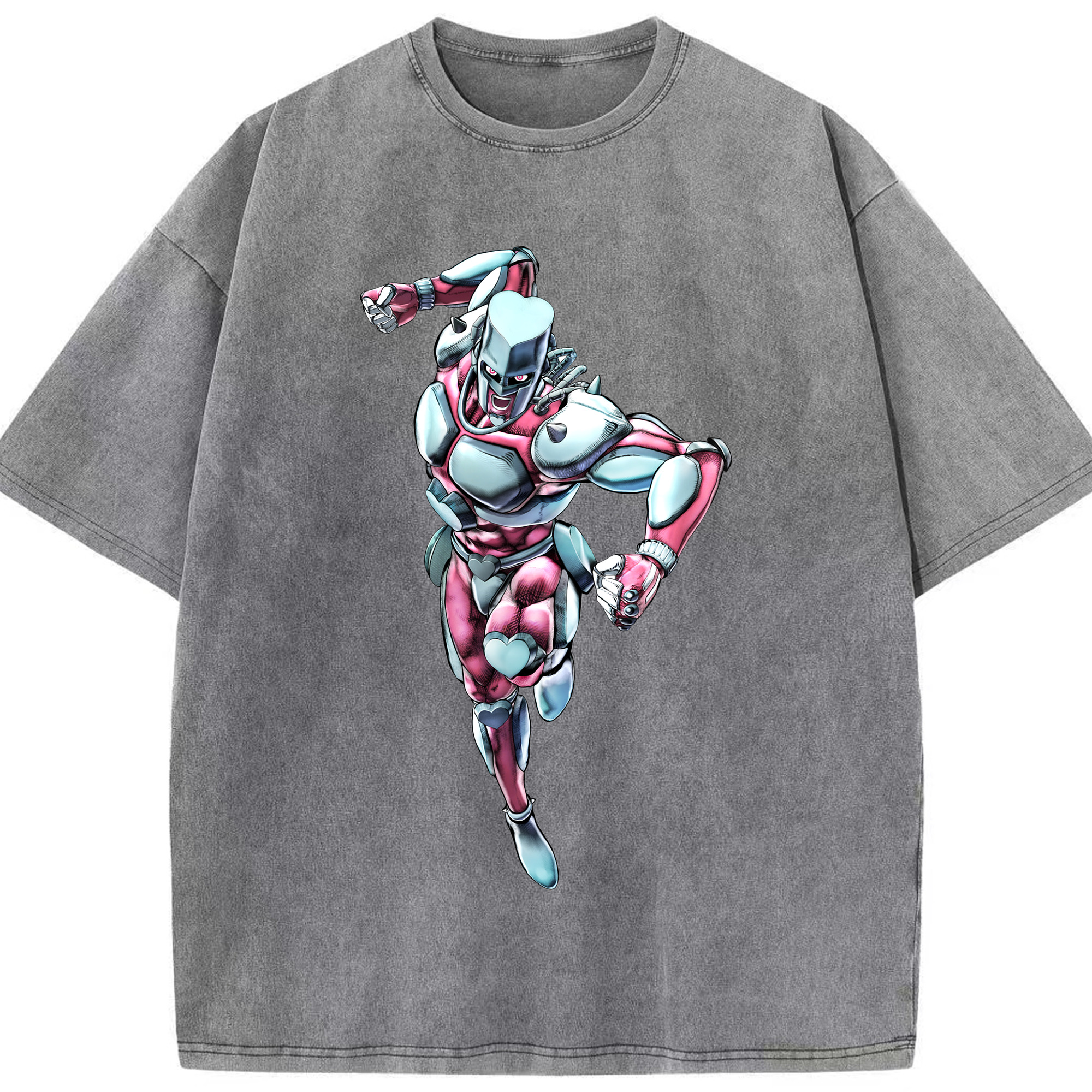 （画像用） ジョジョの奇妙な冒険 ひがしかた じょうすけ JoJo's Bizarre Adventure Higashikata Josuke 綿100% ヴィンテージ風 半袖Tシャツ（フロントプリント）