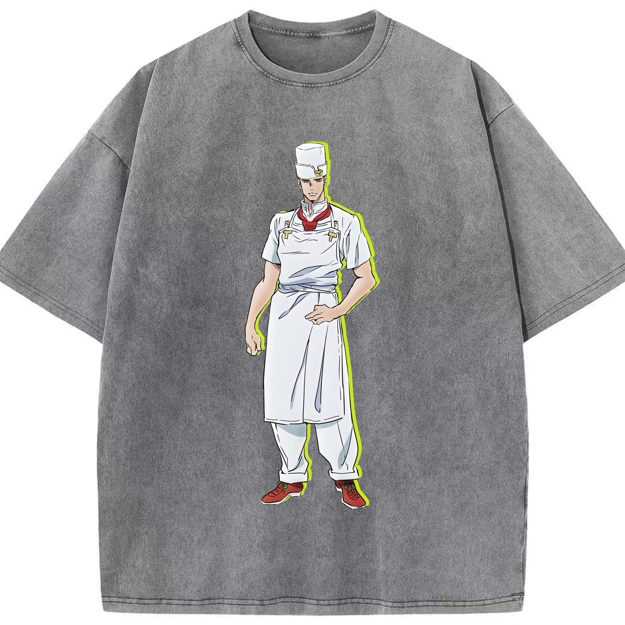（画像用） ジョジョの奇妙な冒険 Tonio Trussardi JoJo's Bizarre Adventure トニオ?トラッサルディ 綿100% ヴィンテージ風 半袖Tシャツ（フロントプリント）