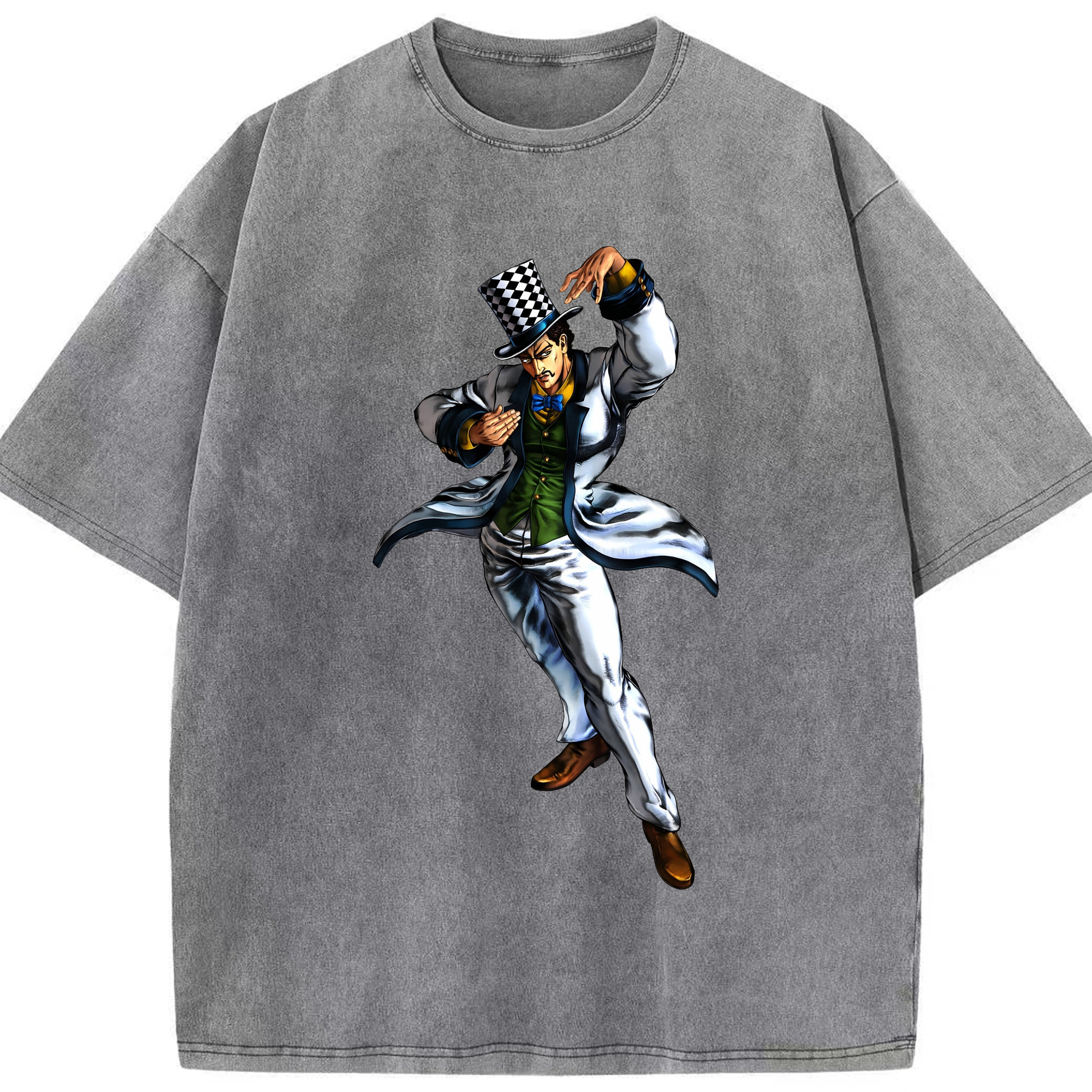 （画像用） ジョジョの奇妙な冒険 ウィル?アントニオ?ツェペリ JoJo's Bizarre Adventure Will Anthonio Zeppeli 綿100% ヴィンテージ風 半袖Tシャツ（フロントプリント）