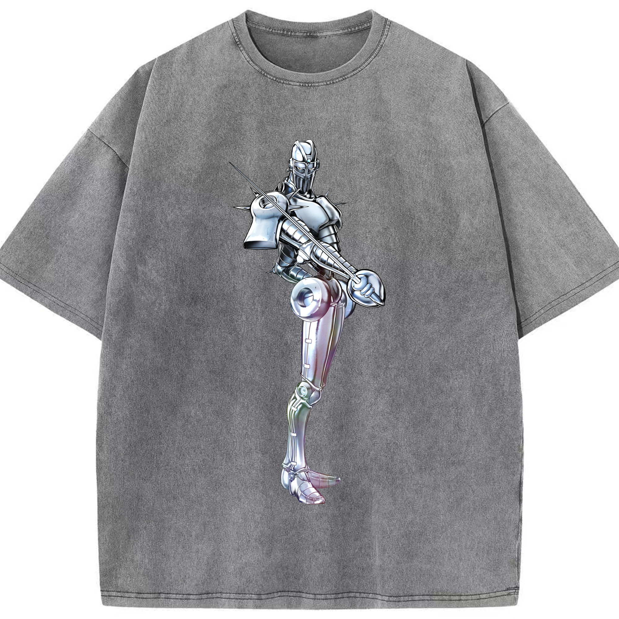 （画像用） ジョジョの奇妙な冒険 ジャン＝ピエール?ポルナレフ JoJo's Bizarre Adventure Jan Pierre Polnareff 綿100% ヴィンテージ風 半袖Tシャツ（フロントプリント）