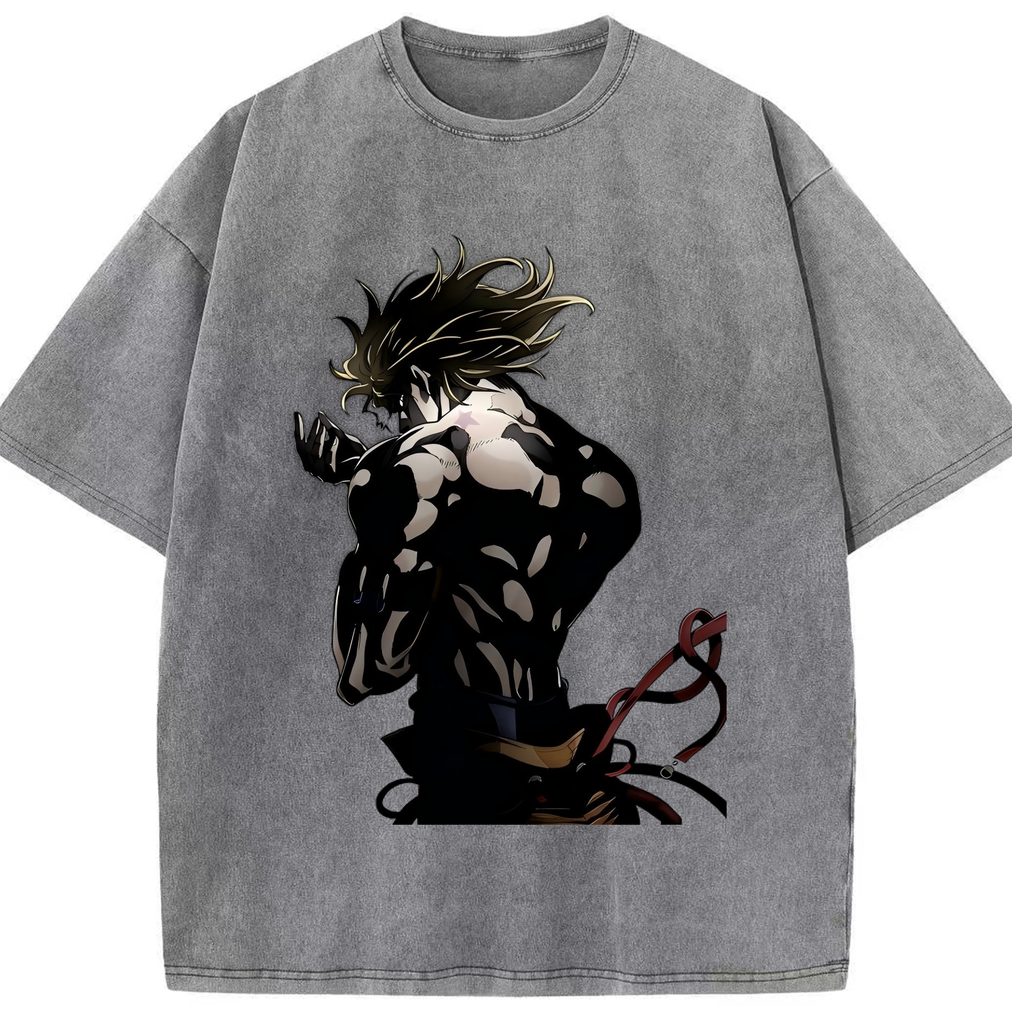 （画像用） ジョジョの奇妙な冒険 ディオ?ブランドー JoJo's Bizarre Adventure Dio Brando 綿100% ヴィンテージ風 半袖Tシャツ（フロントプリント）