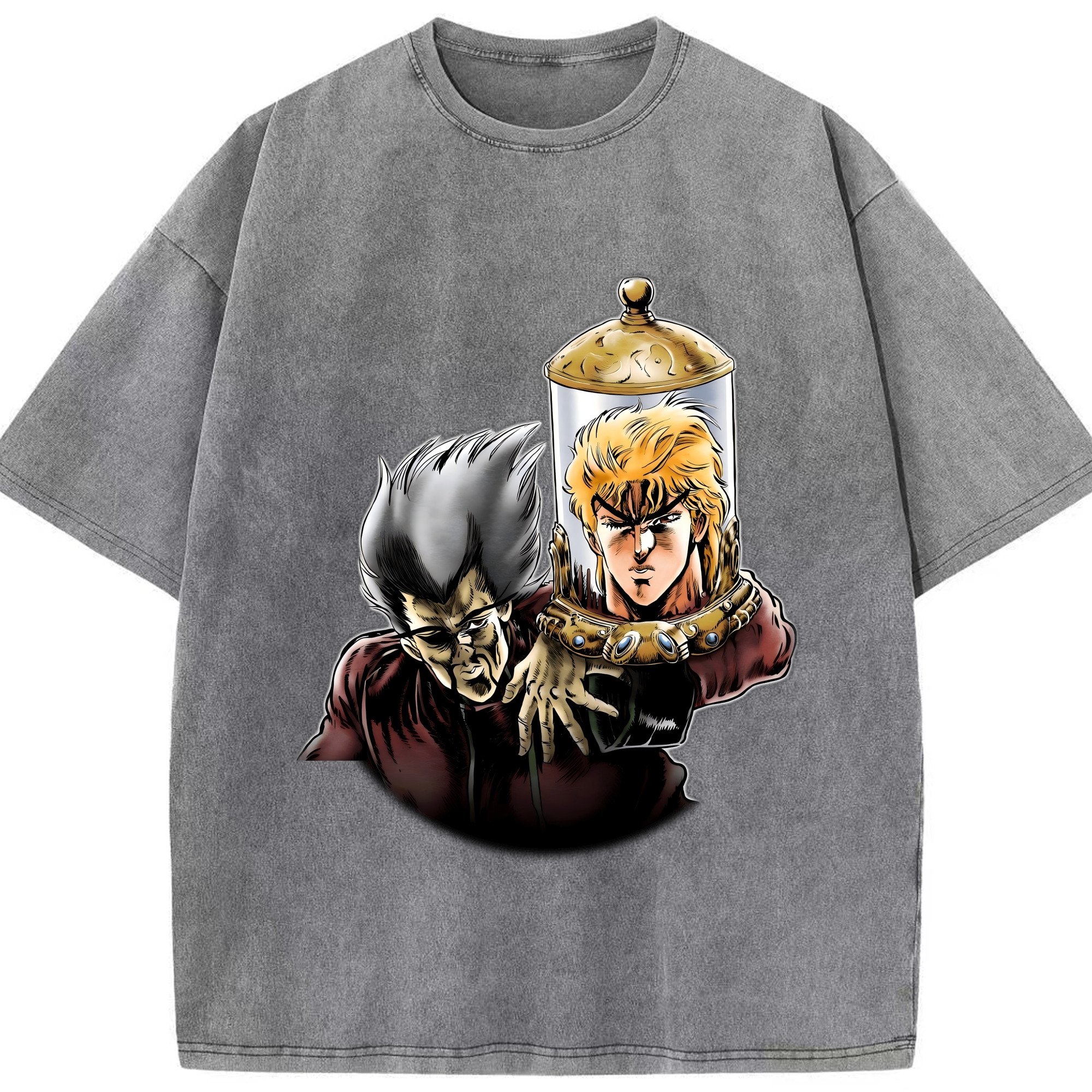 （画像用） ジョジョの奇妙な冒険 ディオ?ブランドー JoJo's Bizarre Adventure Dio Brando 綿100% ヴィンテージ風 半袖Tシャツ（フロントプリント）