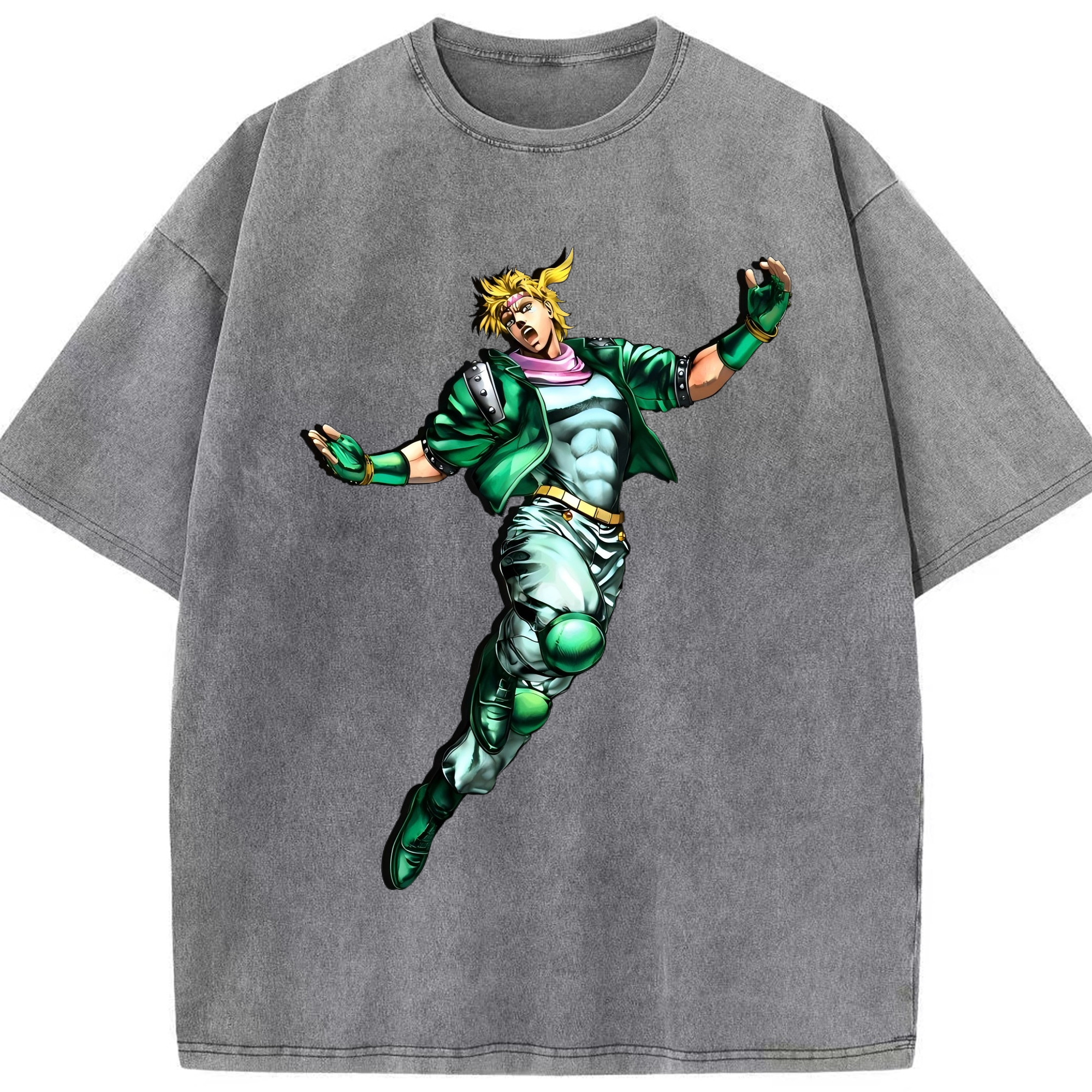 （画像用） ジョジョの奇妙な冒険 ディオ?ブランドー JoJo's Bizarre Adventure Dio Brando 綿100% ヴィンテージ風 半袖Tシャツ（フロントプリント）