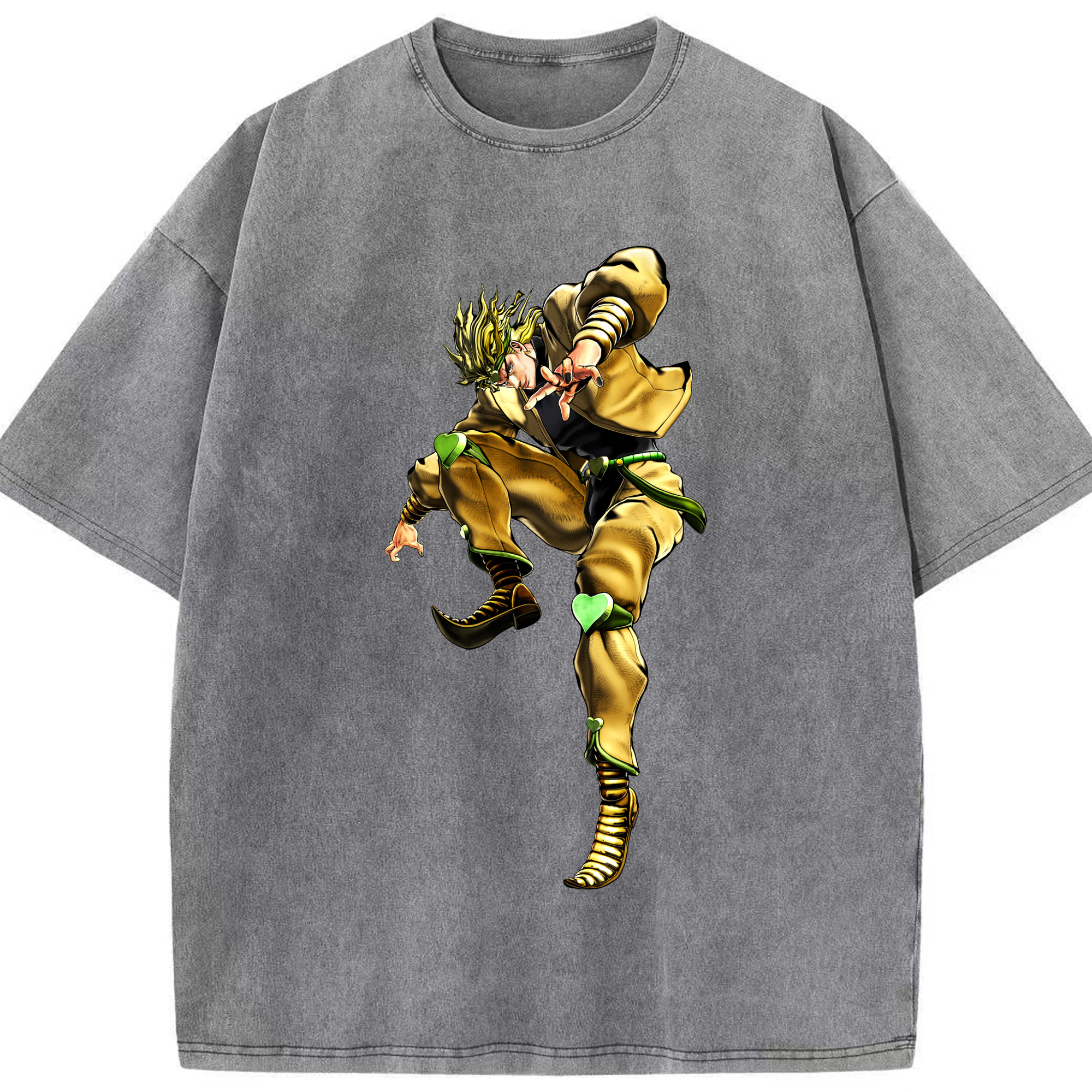 （画像用） ジョジョの奇妙な冒険 ディオ?ブランドー JoJo's Bizarre Adventure Dio Brando 綿100% ヴィンテージ風 半袖Tシャツ（フロントプリント）