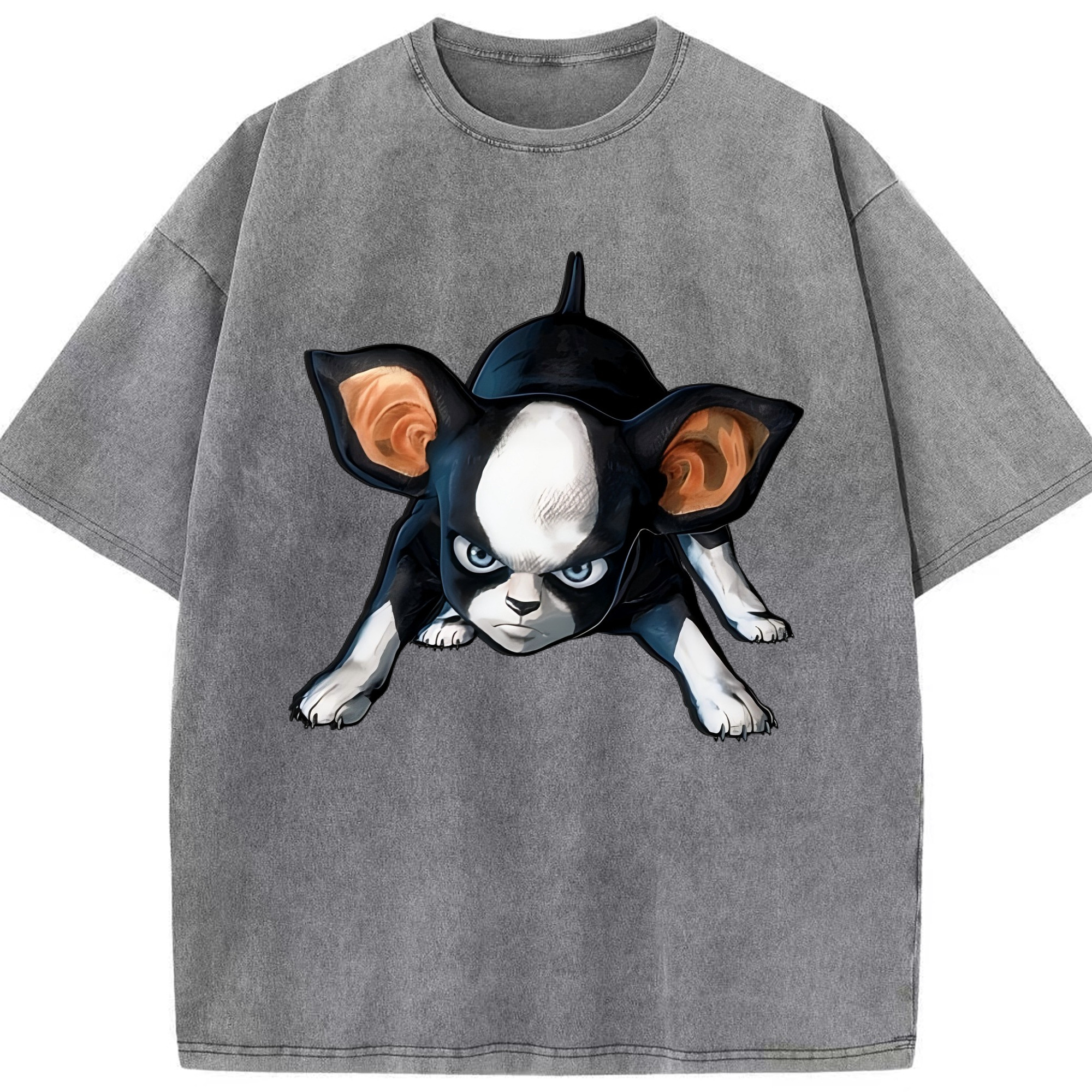 （画像用） ジョジョの奇妙な冒険 イギー JoJo's Bizarre Adventure Iggy 綿100% ヴィンテージ風 半袖Tシャツ（フロントプリント）