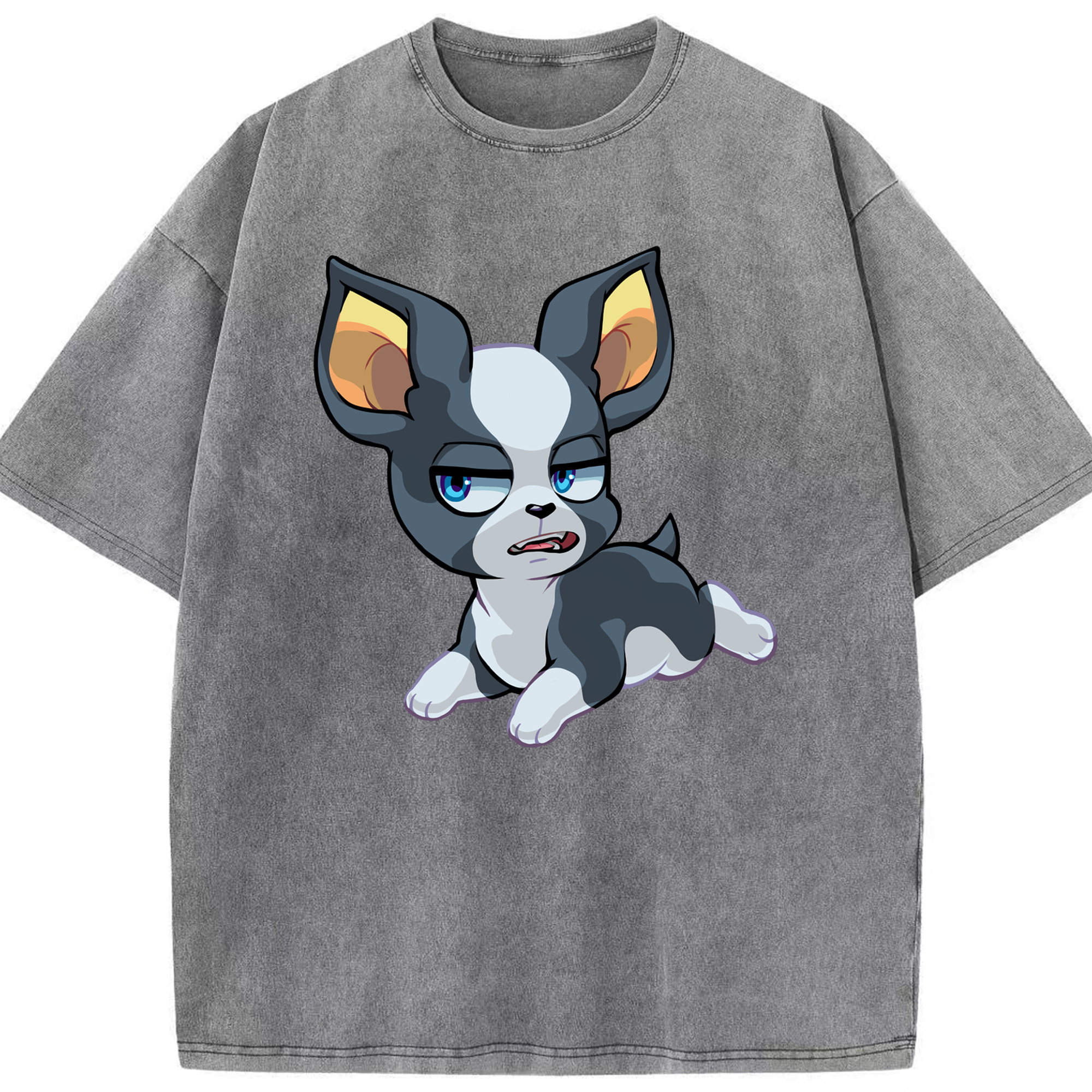 （画像用） ジョジョの奇妙な冒険 イギー JoJo's Bizarre Adventure Iggy 綿100% ヴィンテージ風 半袖Tシャツ（フロントプリント）